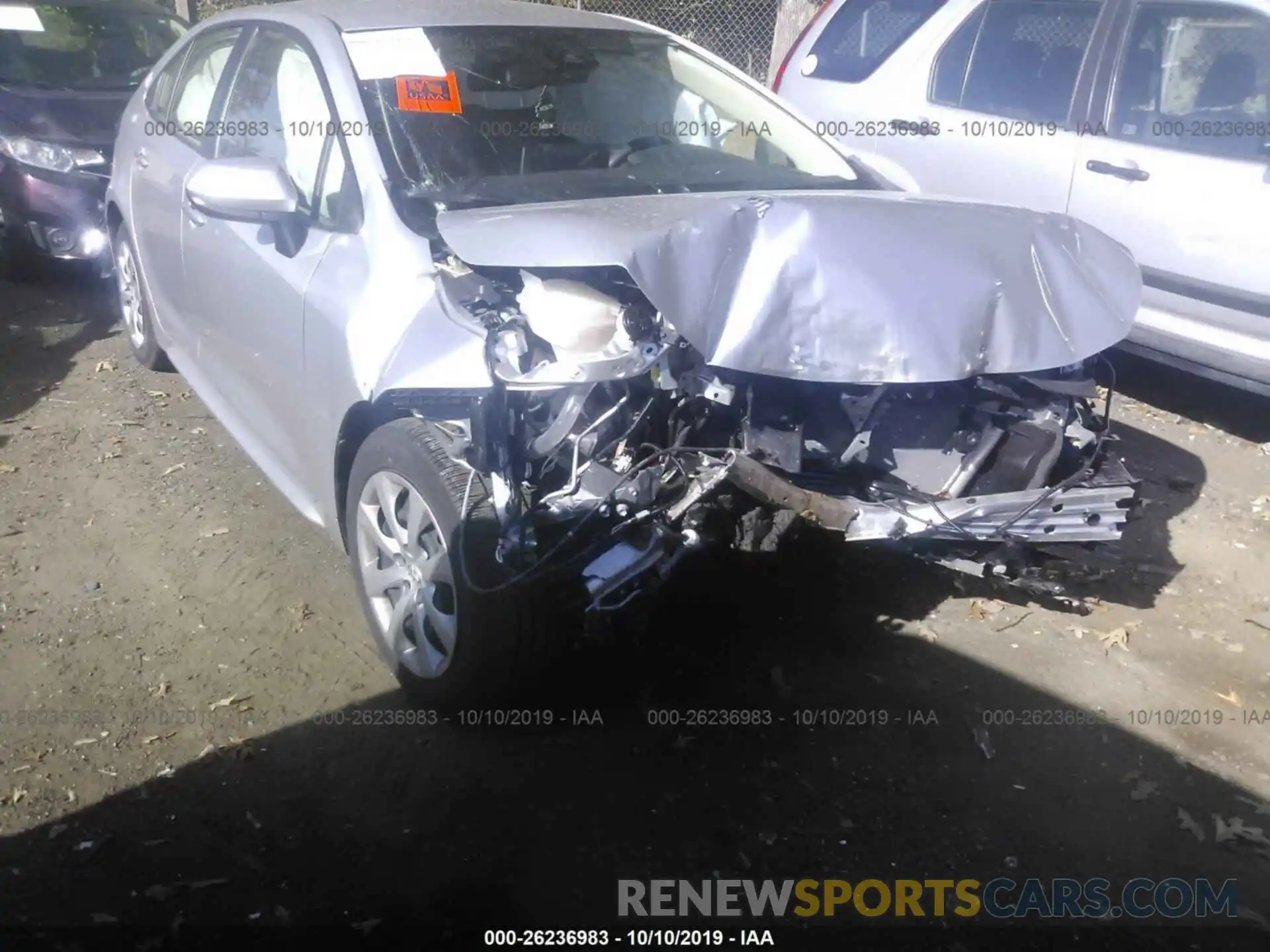 1 Photograph of a damaged car JTDEPRAE6LJ017545 TOYOTA COROLLA 2020