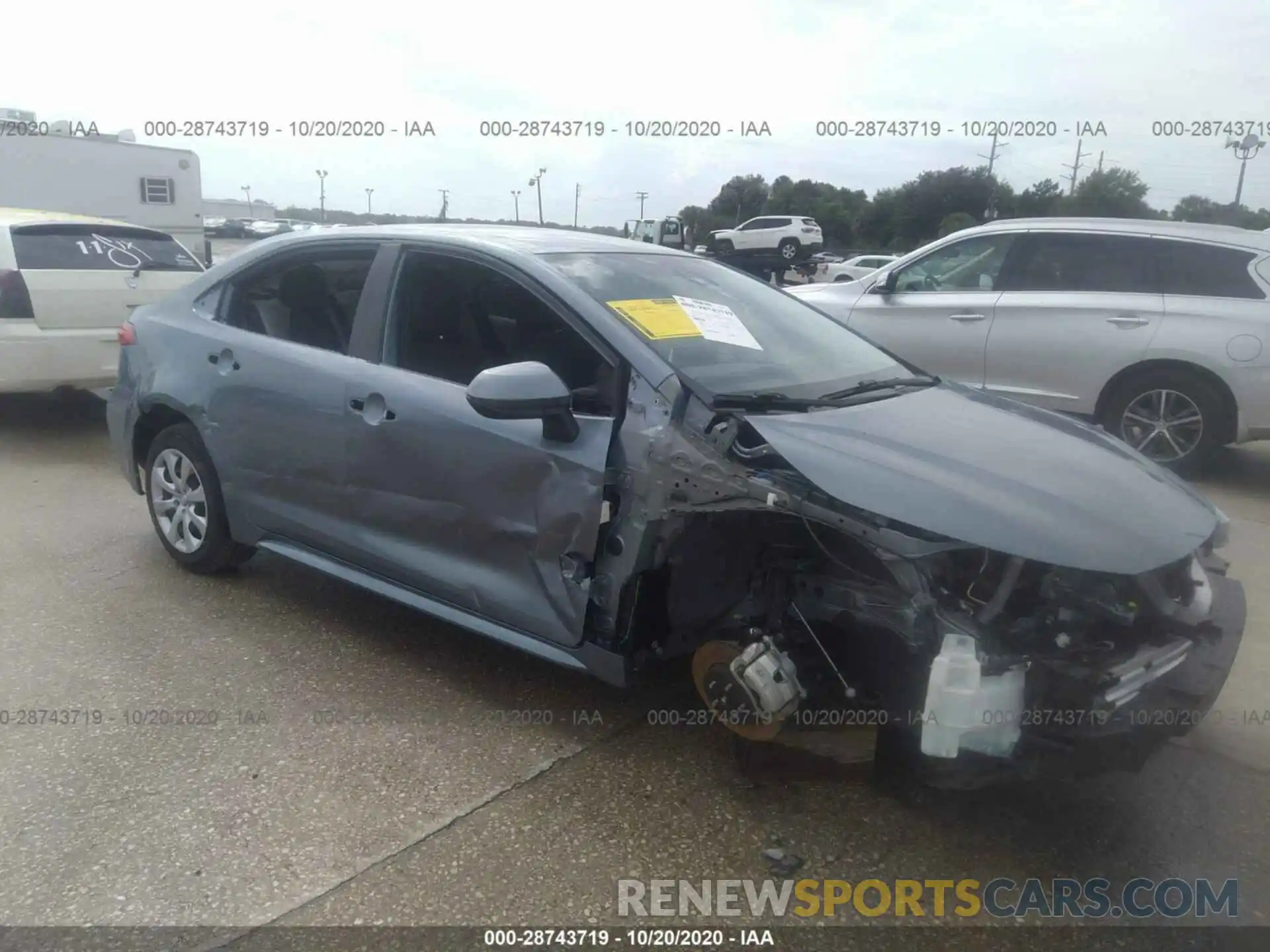 1 Photograph of a damaged car JTDEPRAE6LJ017657 TOYOTA COROLLA 2020