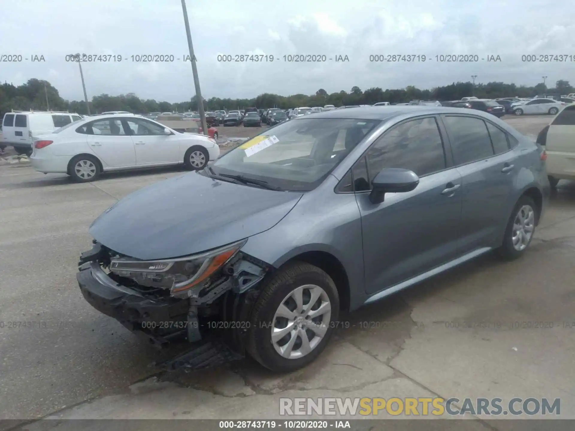 2 Photograph of a damaged car JTDEPRAE6LJ017657 TOYOTA COROLLA 2020