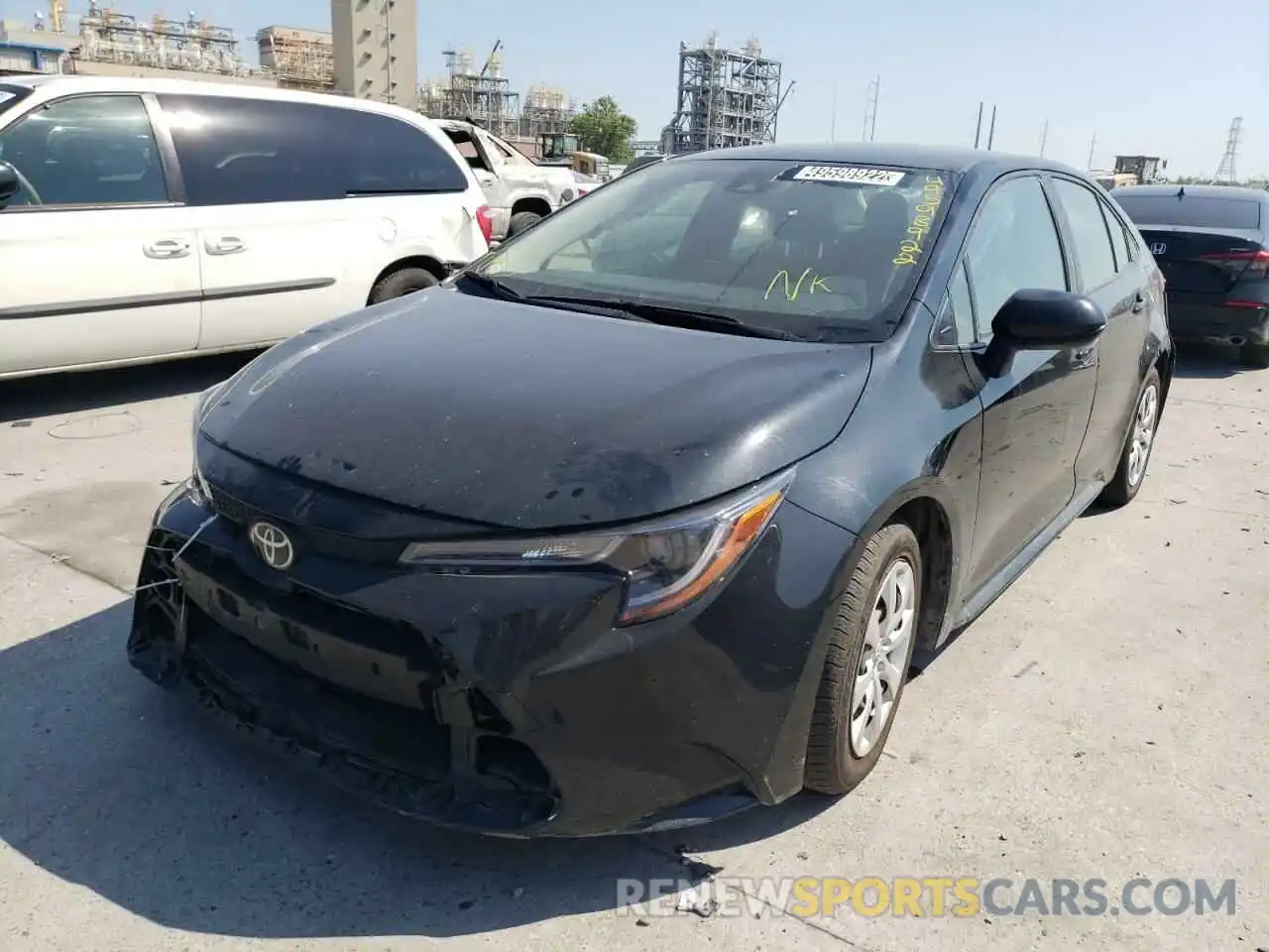 2 Photograph of a damaged car JTDEPRAE6LJ018484 TOYOTA COROLLA 2020