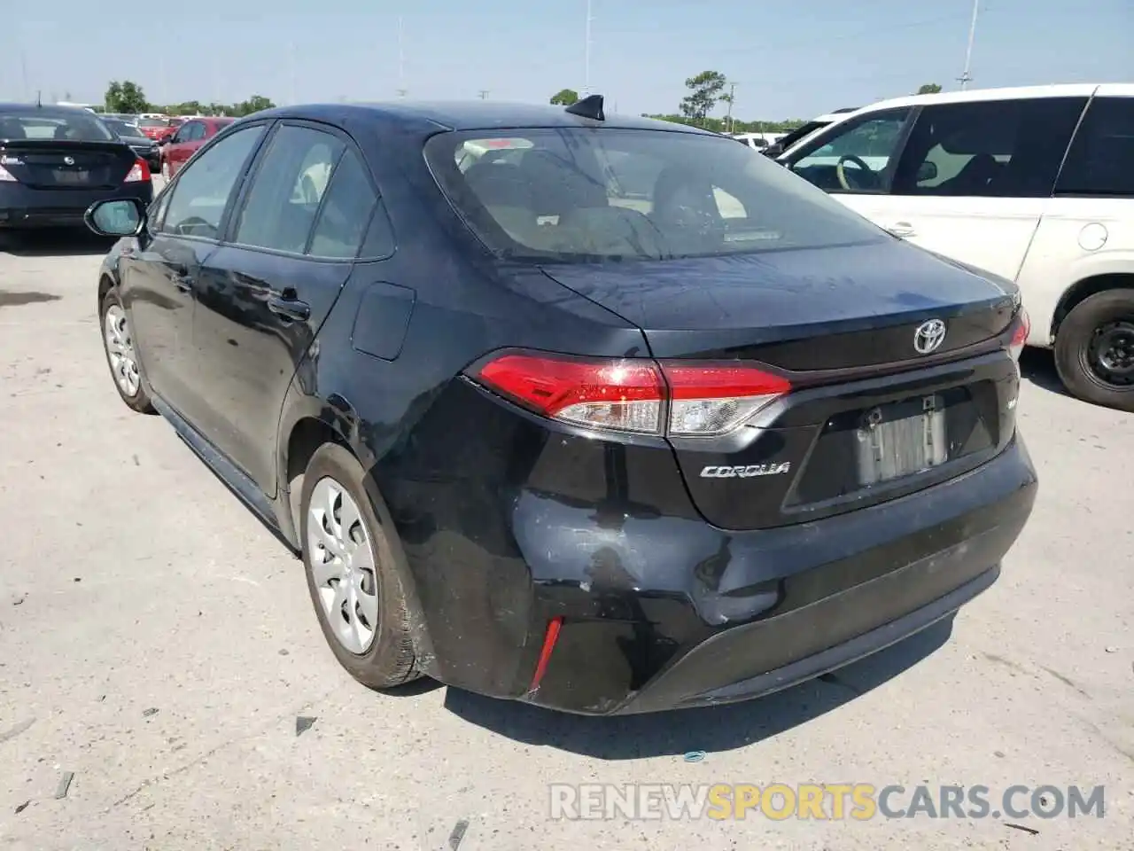 3 Photograph of a damaged car JTDEPRAE6LJ018484 TOYOTA COROLLA 2020