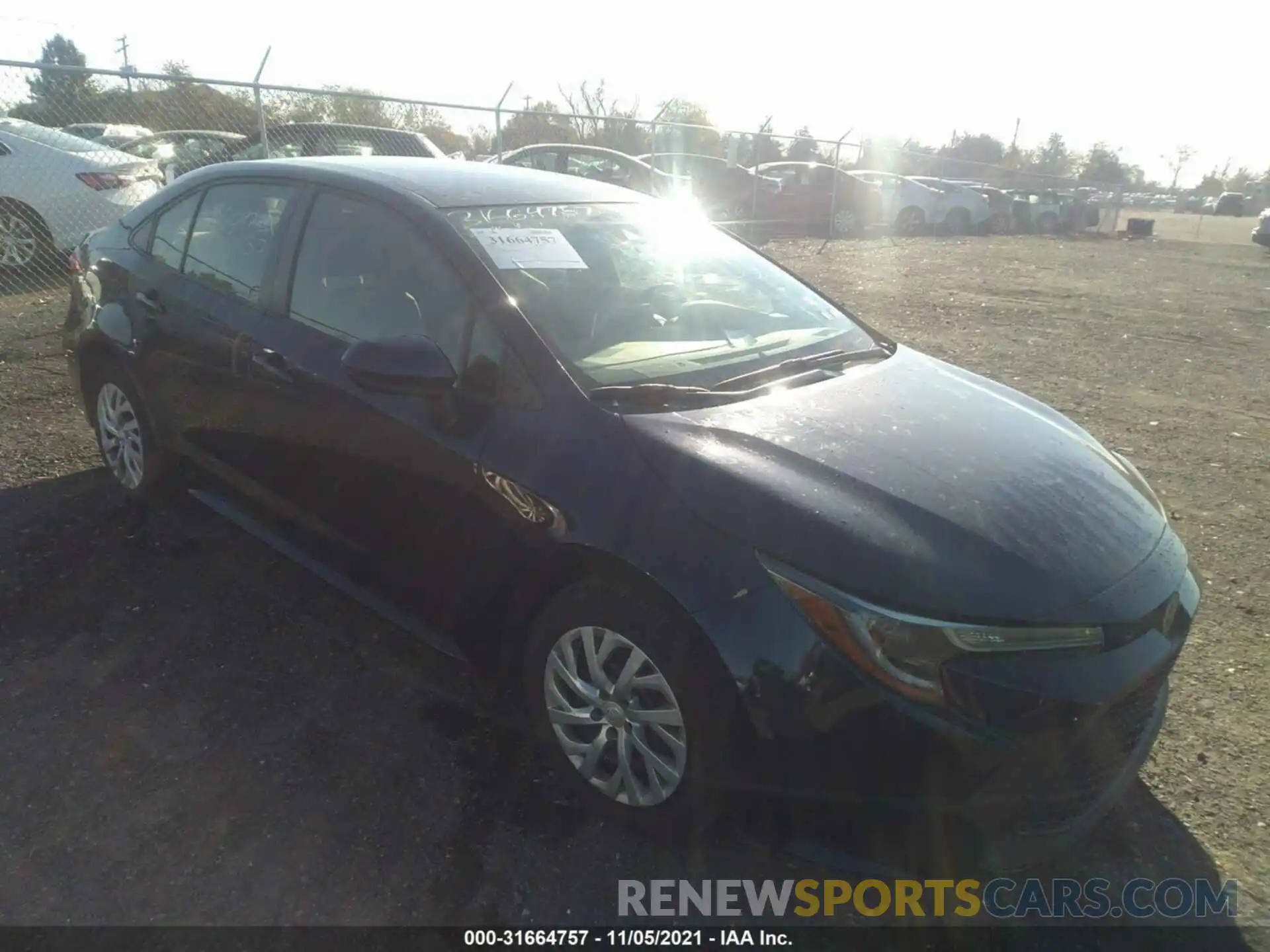 1 Photograph of a damaged car JTDEPRAE6LJ018873 TOYOTA COROLLA 2020