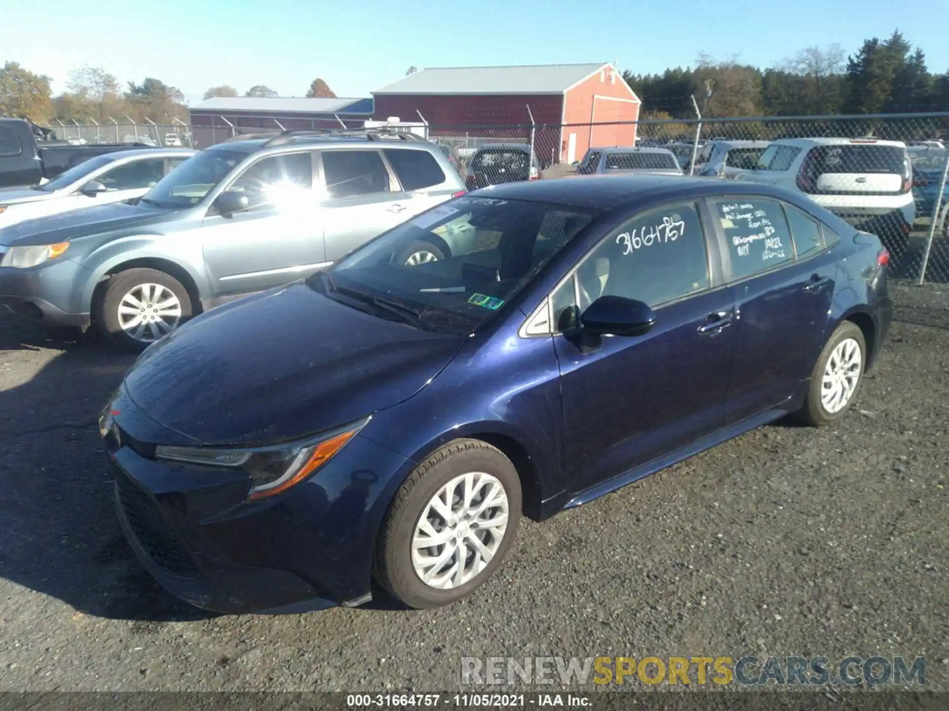 2 Photograph of a damaged car JTDEPRAE6LJ018873 TOYOTA COROLLA 2020