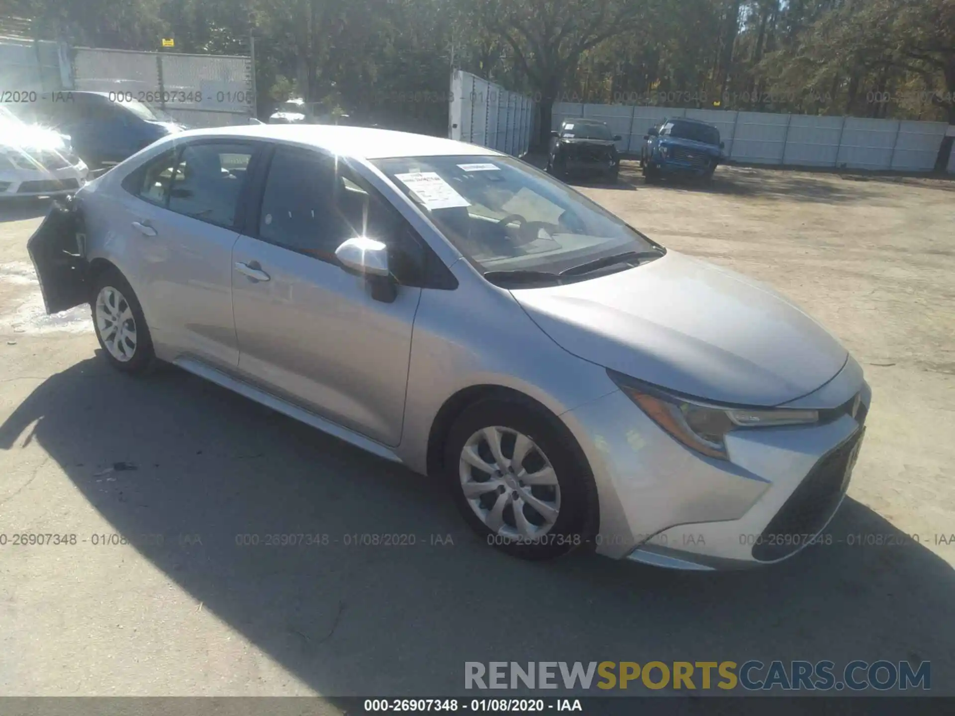 1 Photograph of a damaged car JTDEPRAE6LJ019697 TOYOTA COROLLA 2020