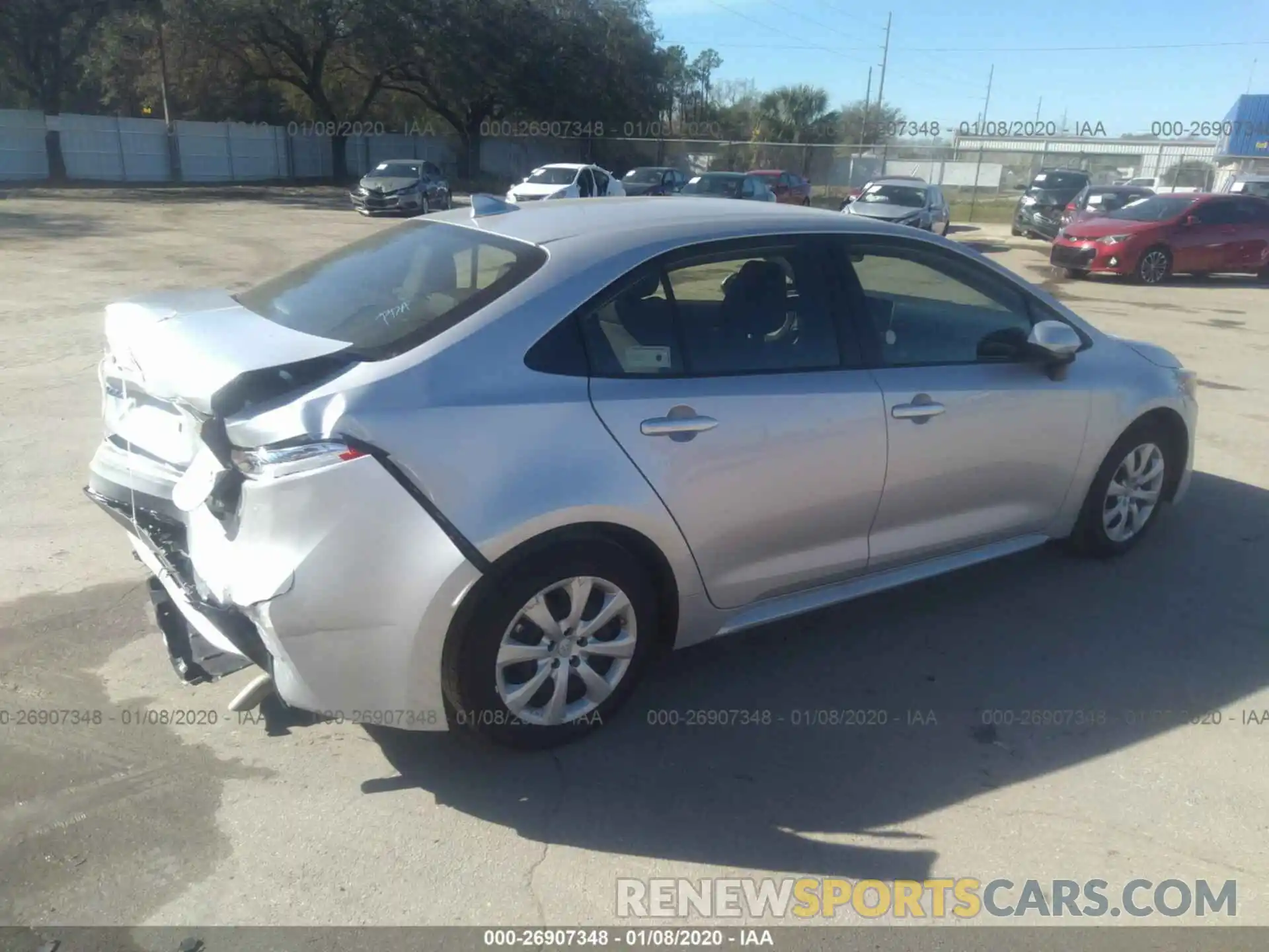 4 Photograph of a damaged car JTDEPRAE6LJ019697 TOYOTA COROLLA 2020