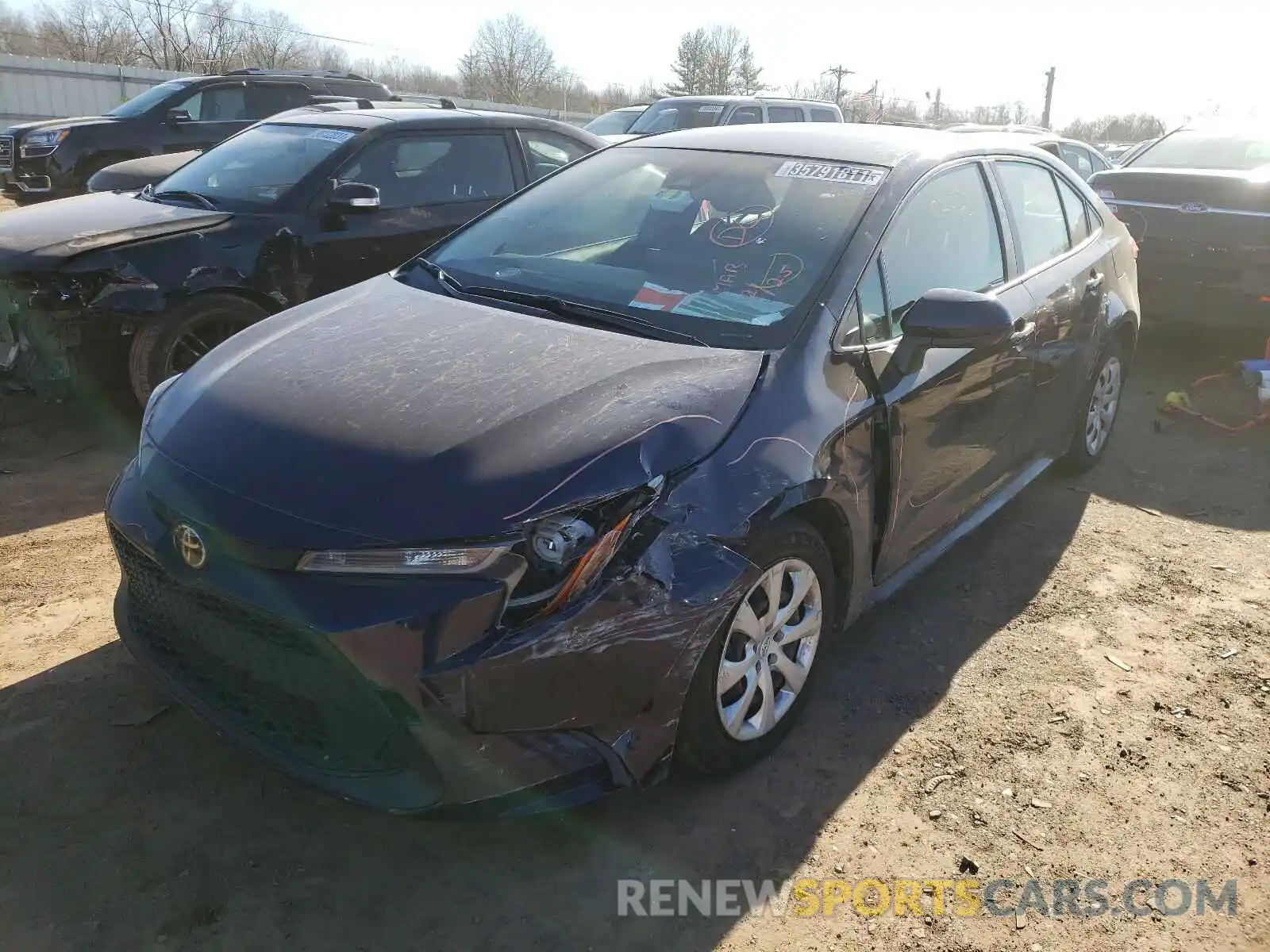 2 Photograph of a damaged car JTDEPRAE6LJ019859 TOYOTA COROLLA 2020