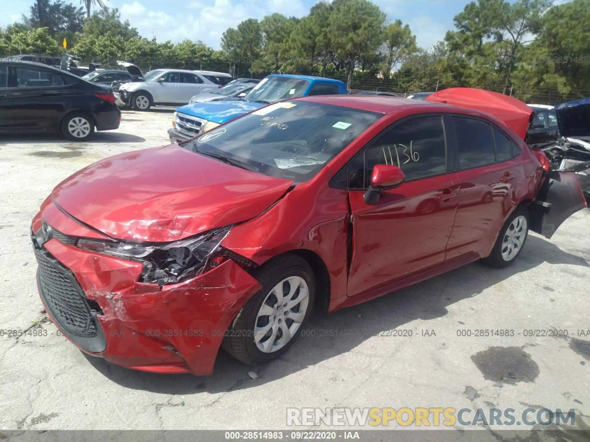 2 Photograph of a damaged car JTDEPRAE6LJ020512 TOYOTA COROLLA 2020