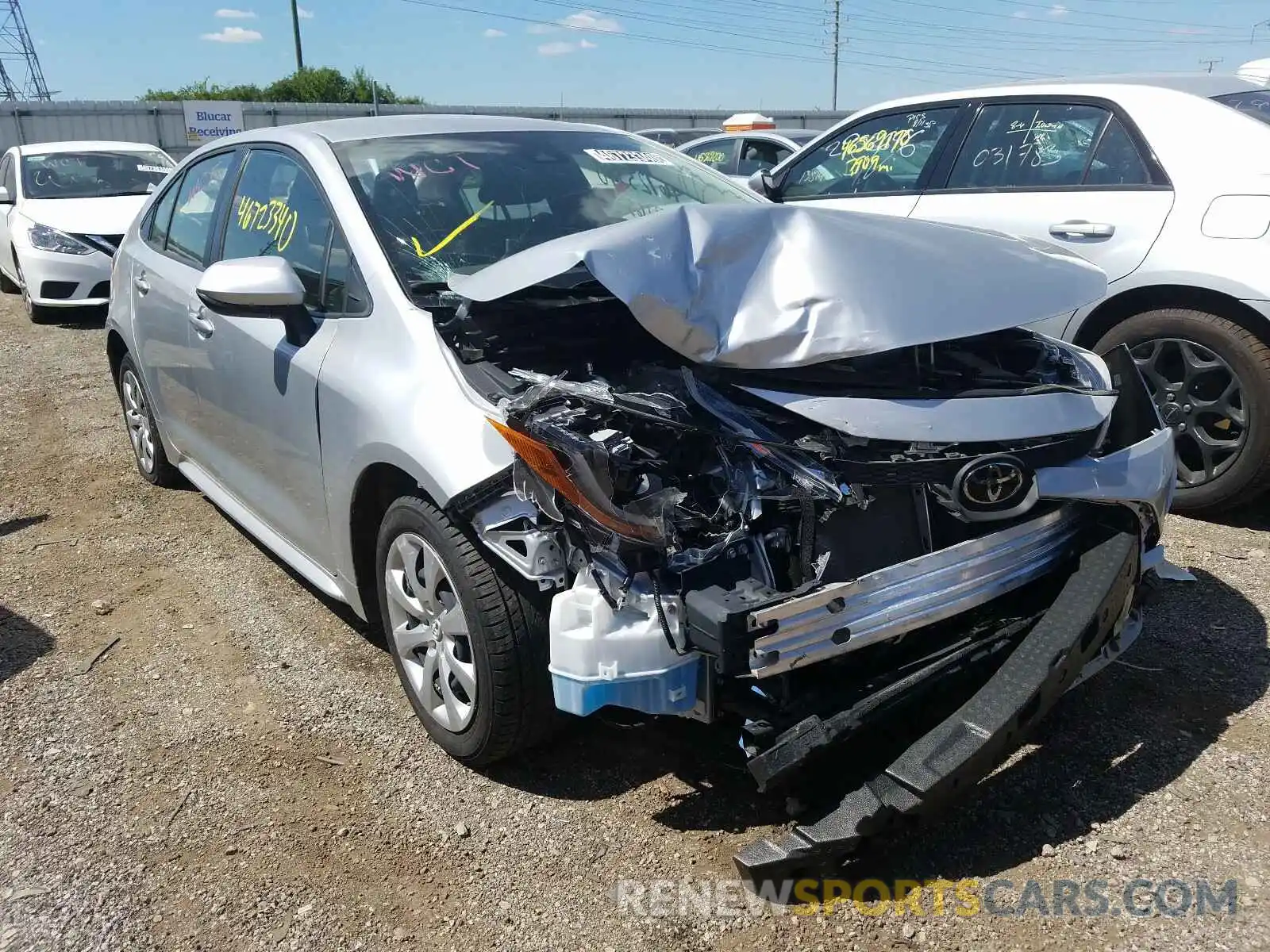 1 Photograph of a damaged car JTDEPRAE6LJ020641 TOYOTA COROLLA 2020