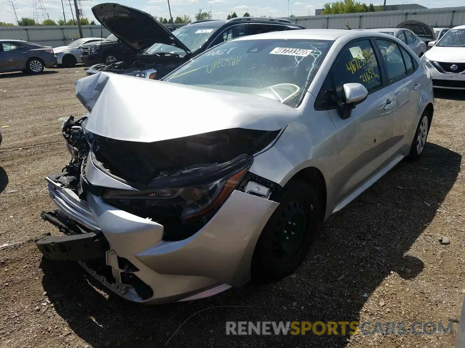 2 Photograph of a damaged car JTDEPRAE6LJ020641 TOYOTA COROLLA 2020