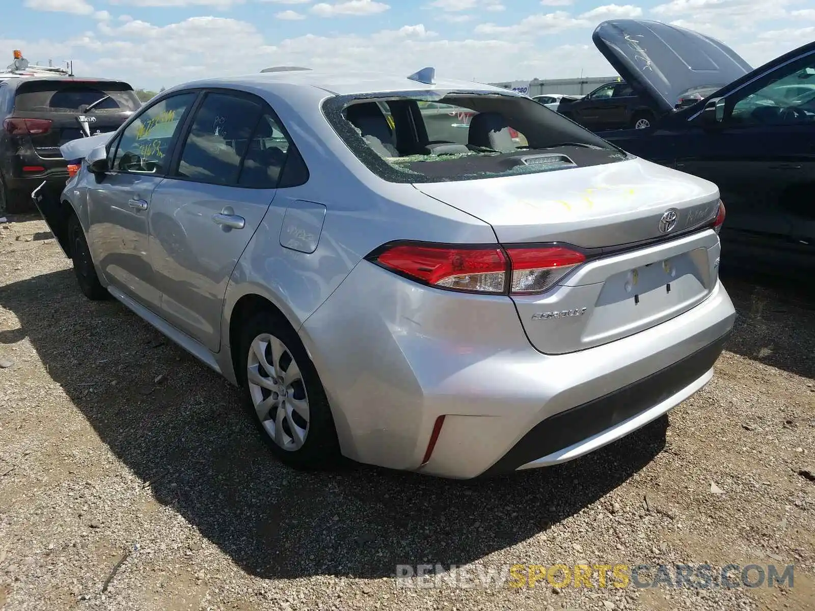 3 Photograph of a damaged car JTDEPRAE6LJ020641 TOYOTA COROLLA 2020