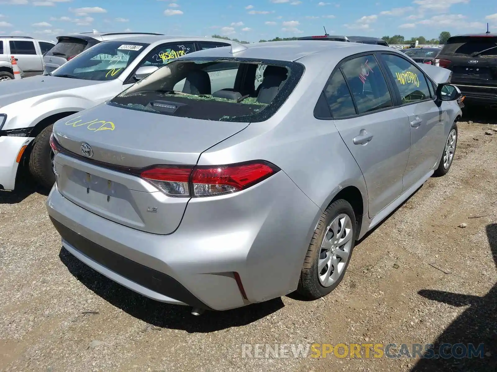 4 Photograph of a damaged car JTDEPRAE6LJ020641 TOYOTA COROLLA 2020