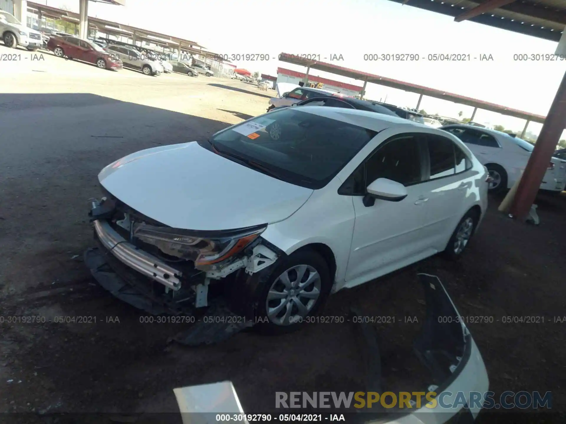 2 Photograph of a damaged car JTDEPRAE6LJ021059 TOYOTA COROLLA 2020