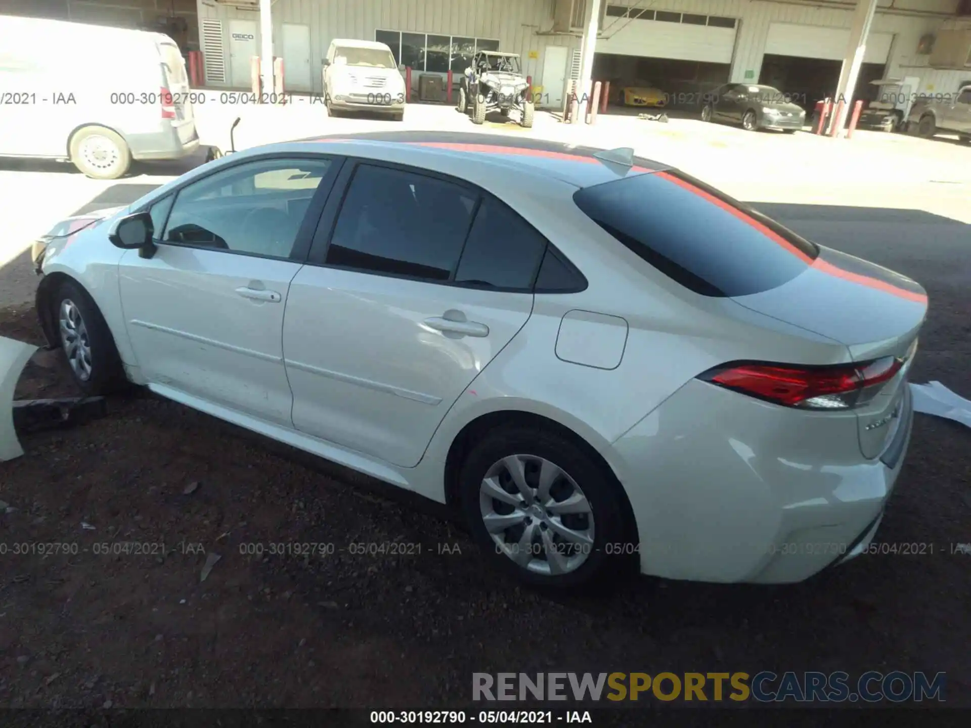 3 Photograph of a damaged car JTDEPRAE6LJ021059 TOYOTA COROLLA 2020