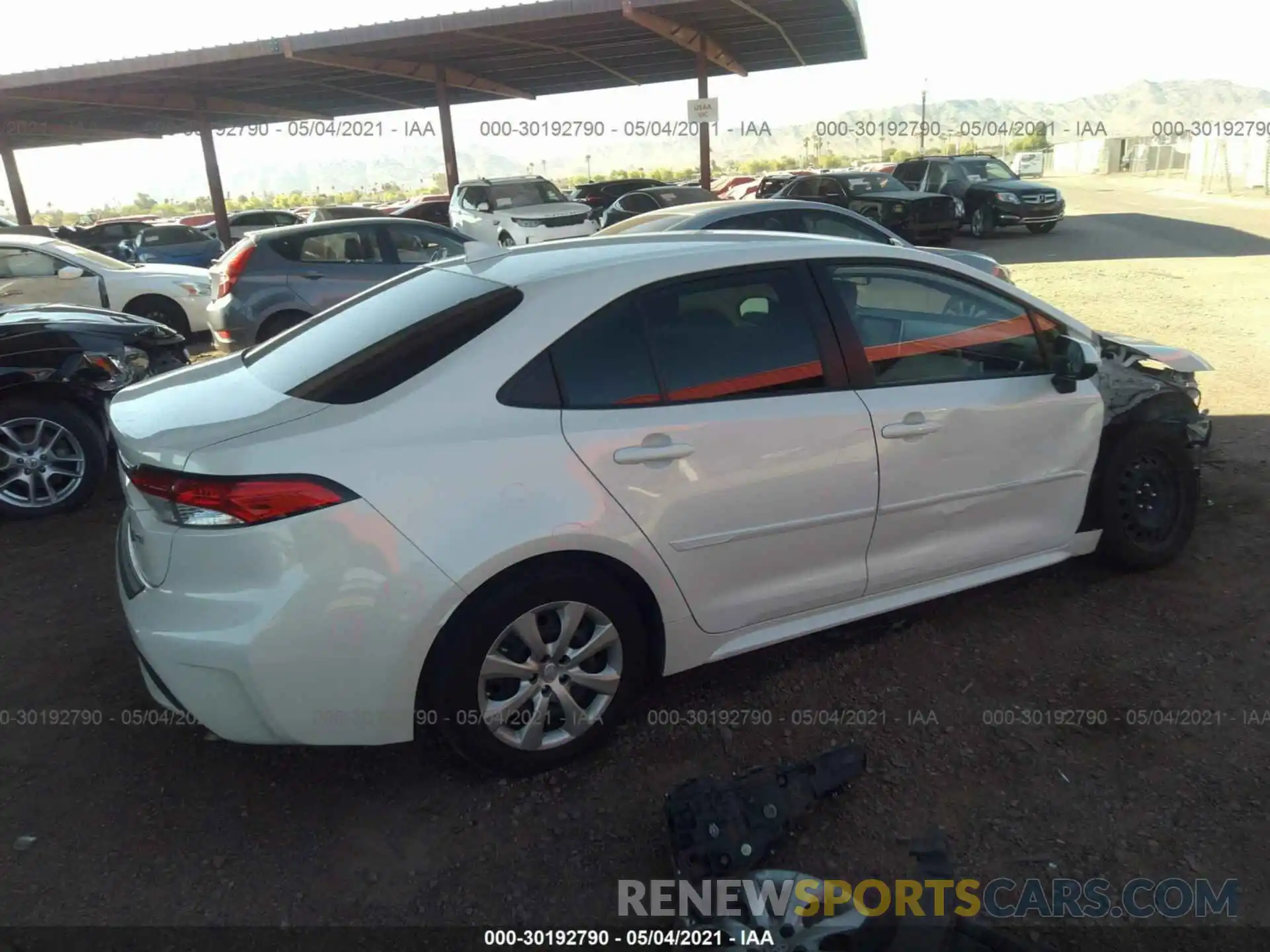 4 Photograph of a damaged car JTDEPRAE6LJ021059 TOYOTA COROLLA 2020