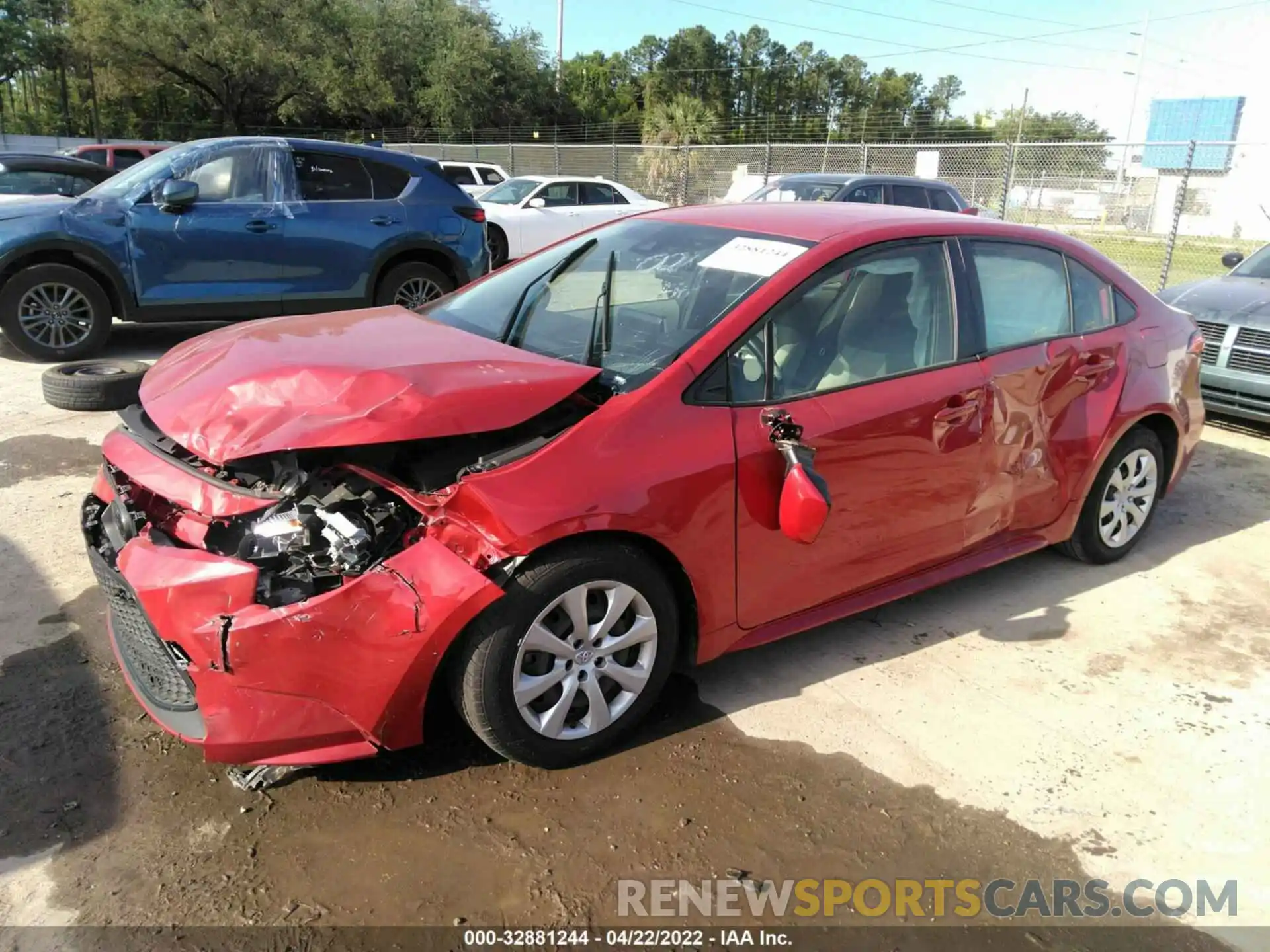 2 Photograph of a damaged car JTDEPRAE6LJ021496 TOYOTA COROLLA 2020