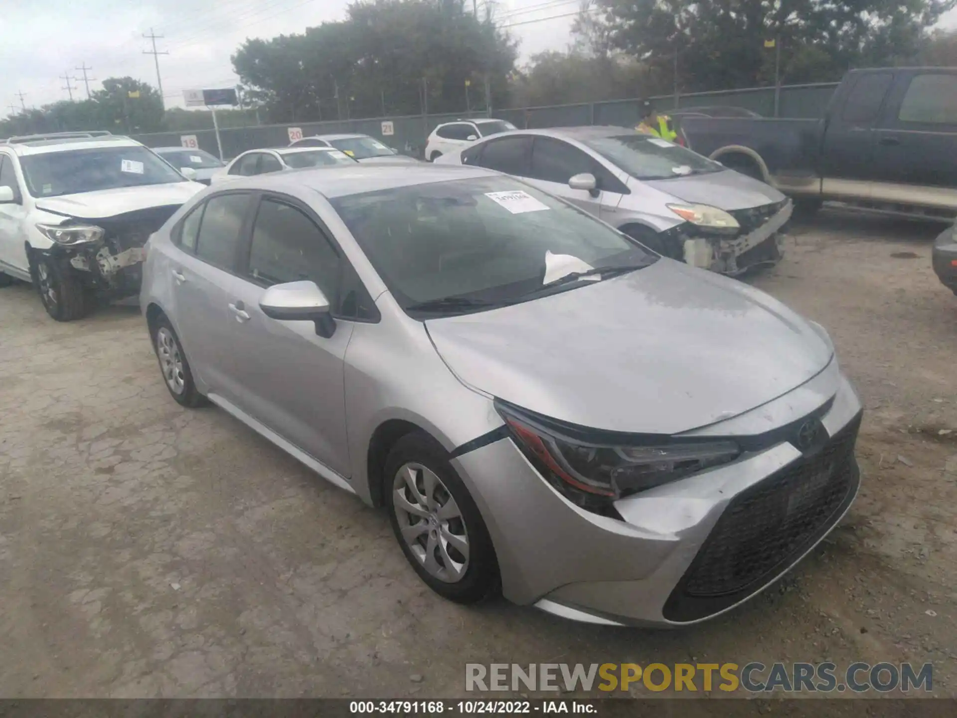 1 Photograph of a damaged car JTDEPRAE6LJ021515 TOYOTA COROLLA 2020