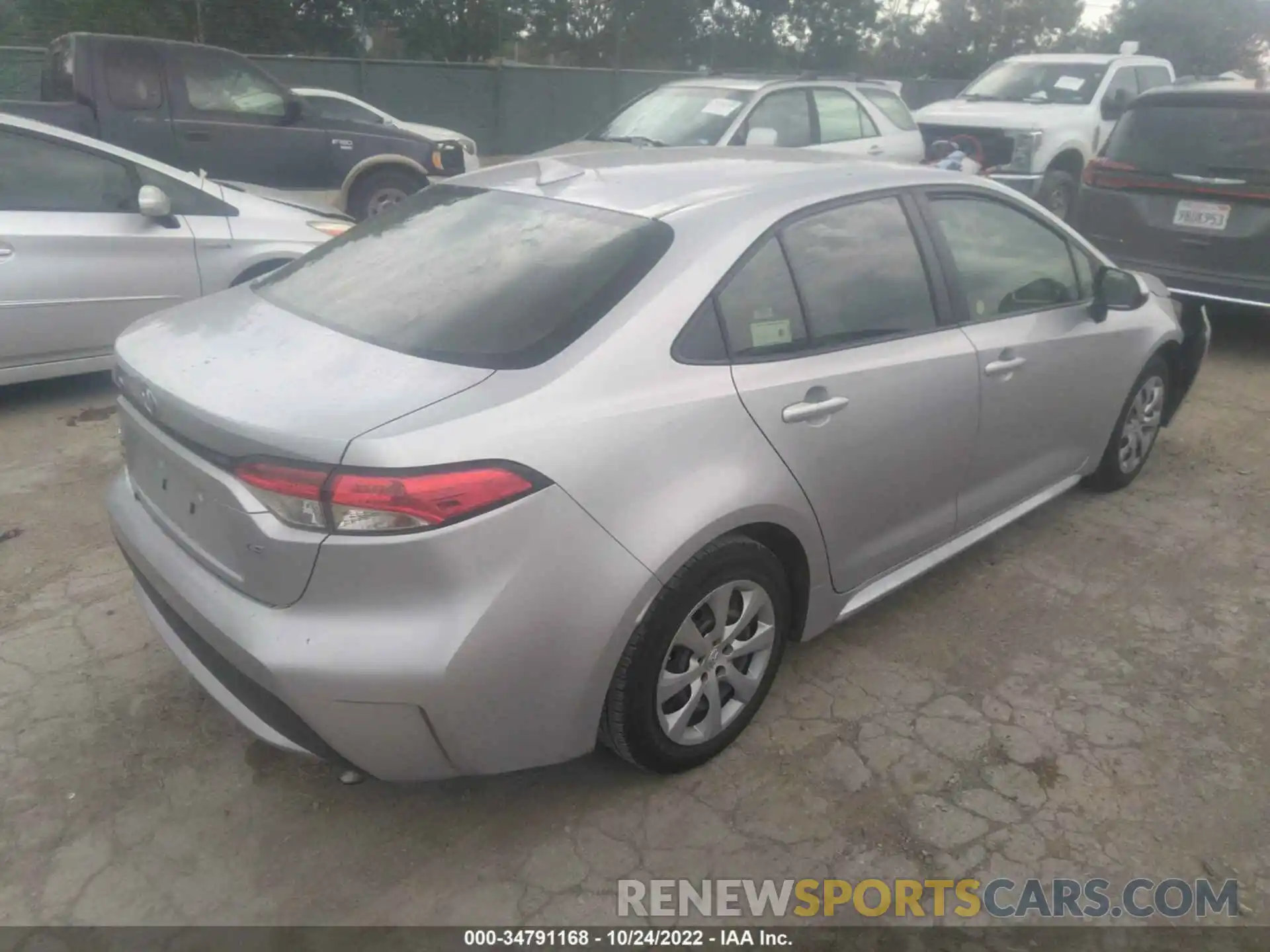 4 Photograph of a damaged car JTDEPRAE6LJ021515 TOYOTA COROLLA 2020