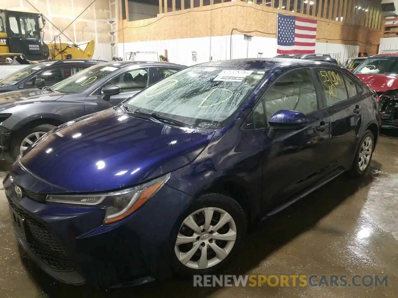 2 Photograph of a damaged car JTDEPRAE6LJ022244 TOYOTA COROLLA 2020