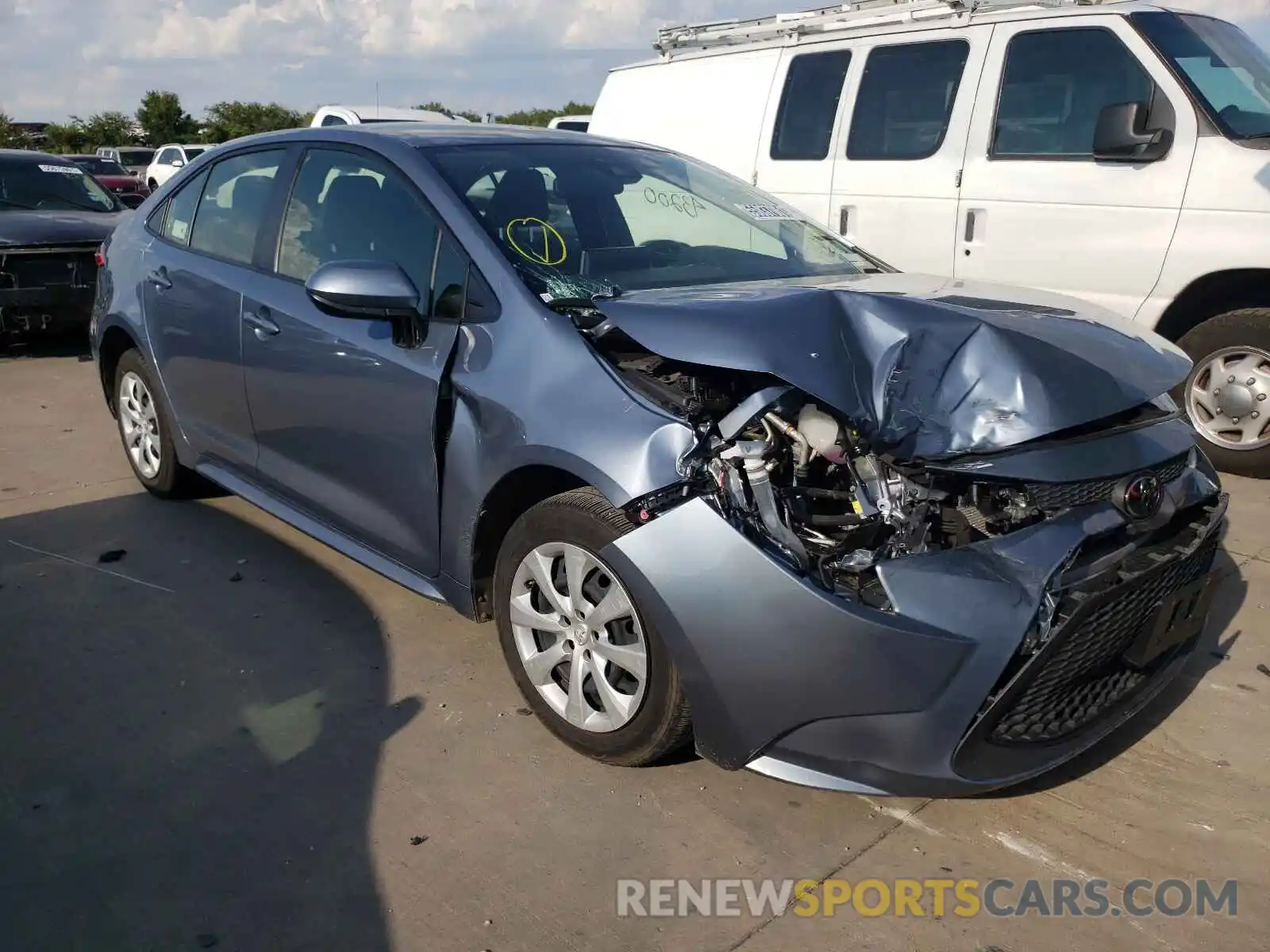 1 Photograph of a damaged car JTDEPRAE6LJ022308 TOYOTA COROLLA 2020