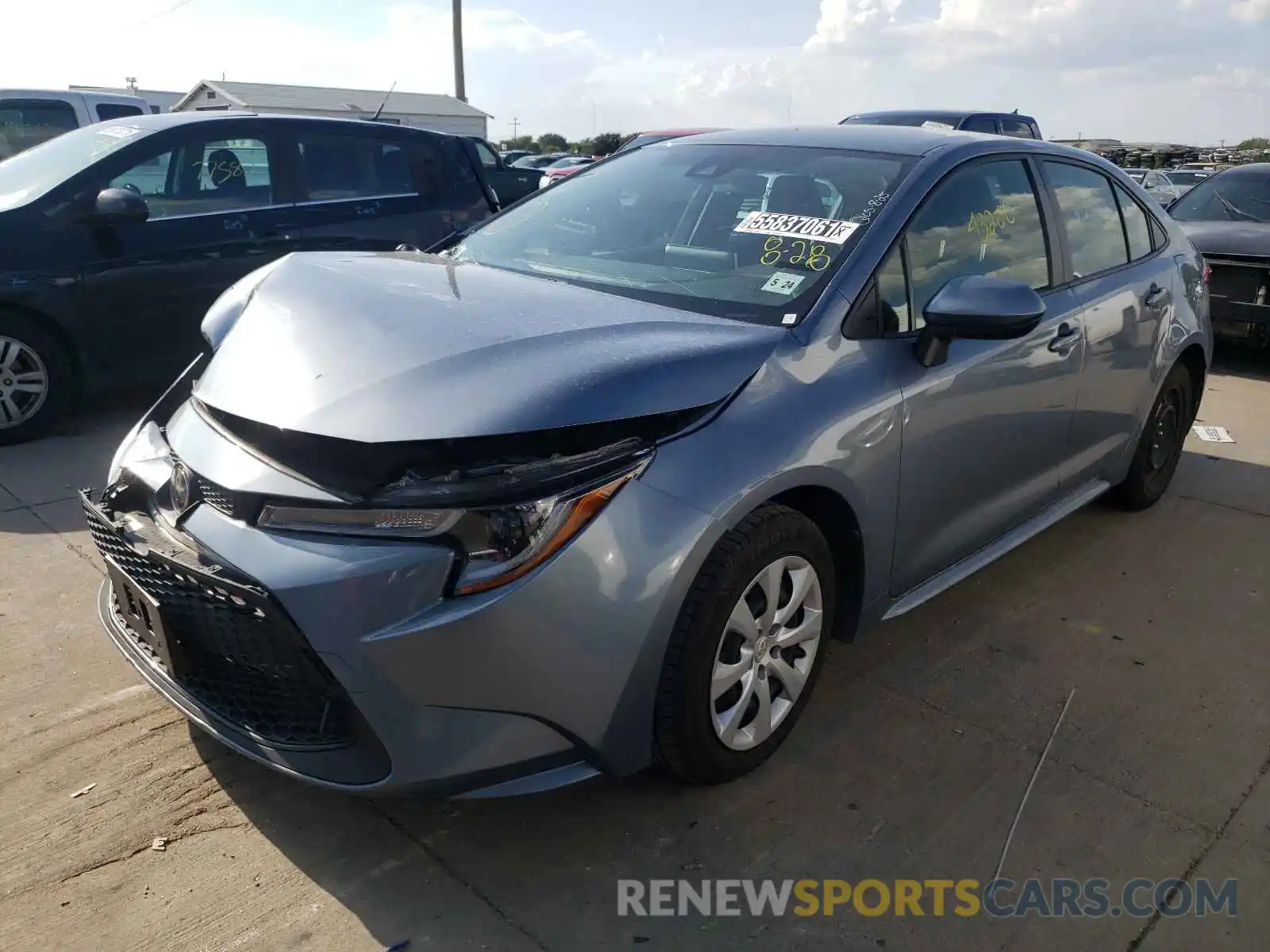 2 Photograph of a damaged car JTDEPRAE6LJ022308 TOYOTA COROLLA 2020