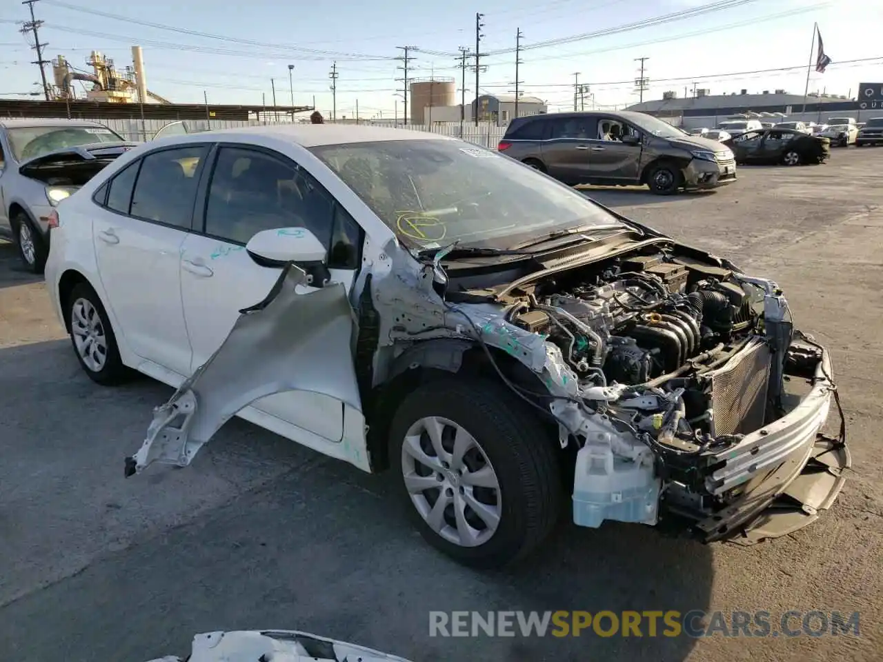 1 Photograph of a damaged car JTDEPRAE6LJ023104 TOYOTA COROLLA 2020