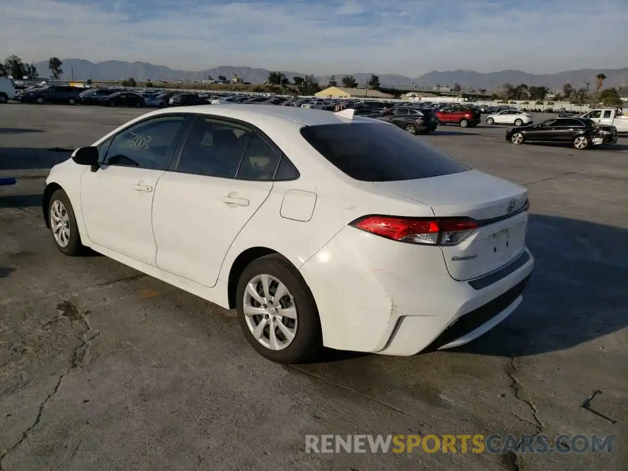 3 Photograph of a damaged car JTDEPRAE6LJ023104 TOYOTA COROLLA 2020