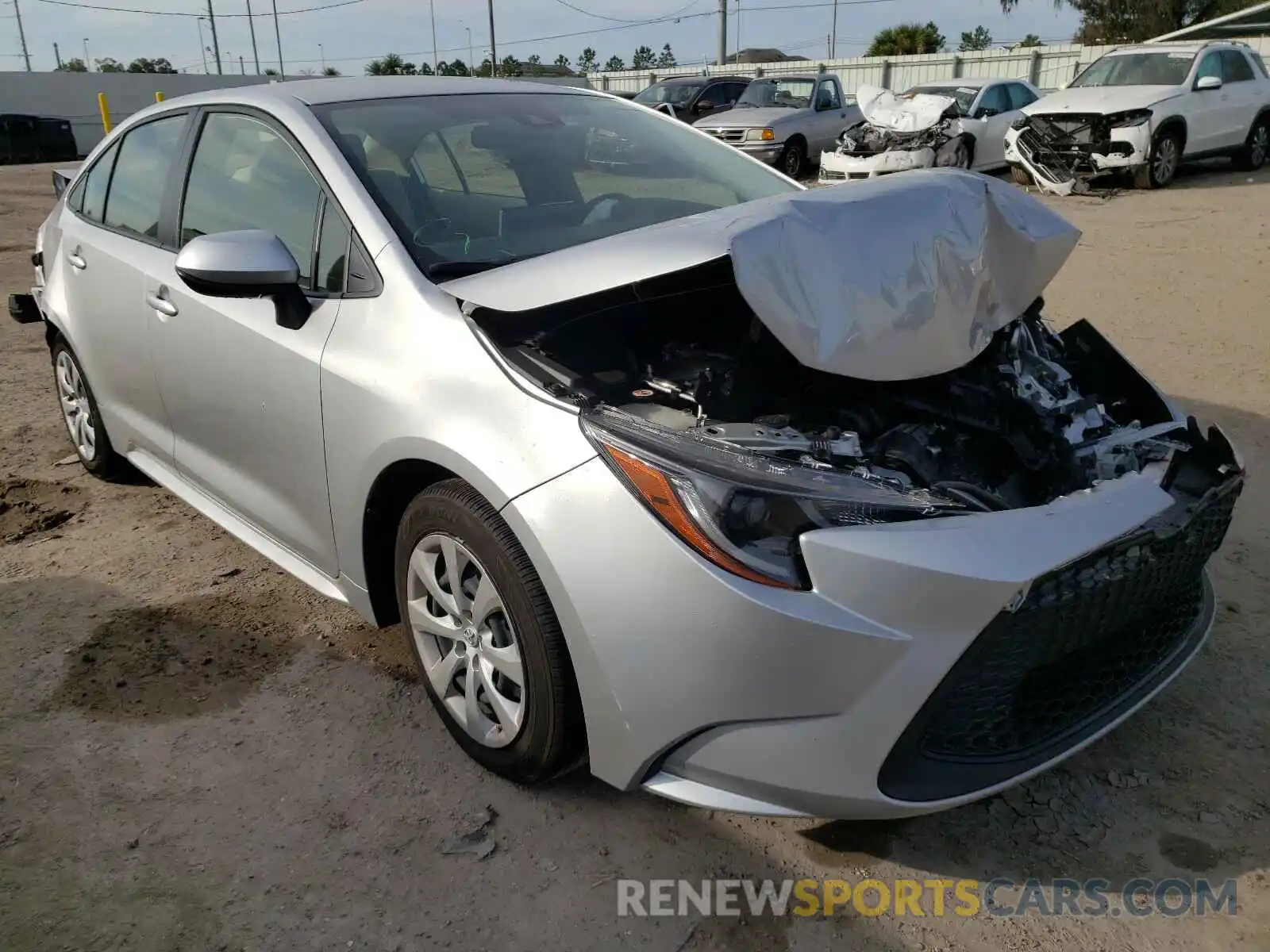 1 Photograph of a damaged car JTDEPRAE6LJ023135 TOYOTA COROLLA 2020