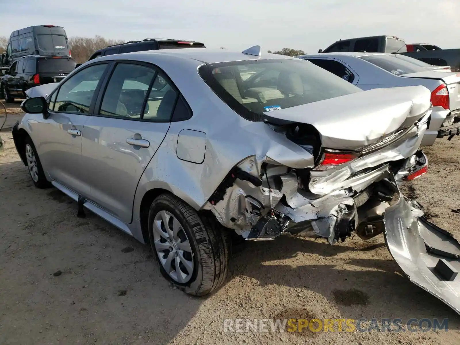 3 Photograph of a damaged car JTDEPRAE6LJ023135 TOYOTA COROLLA 2020