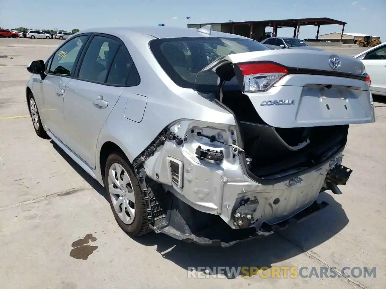 3 Photograph of a damaged car JTDEPRAE6LJ024382 TOYOTA COROLLA 2020