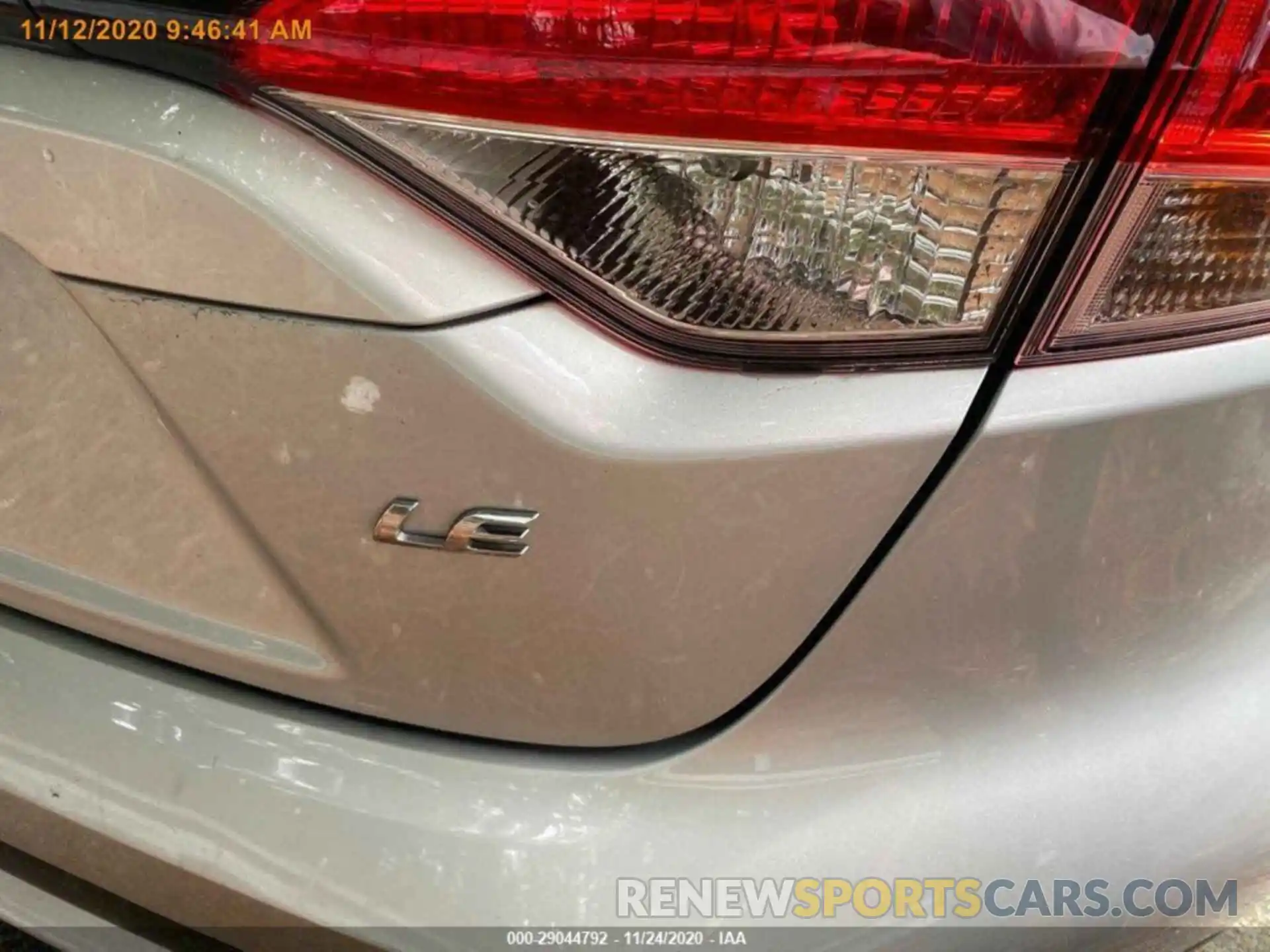 11 Photograph of a damaged car JTDEPRAE6LJ024401 TOYOTA COROLLA 2020