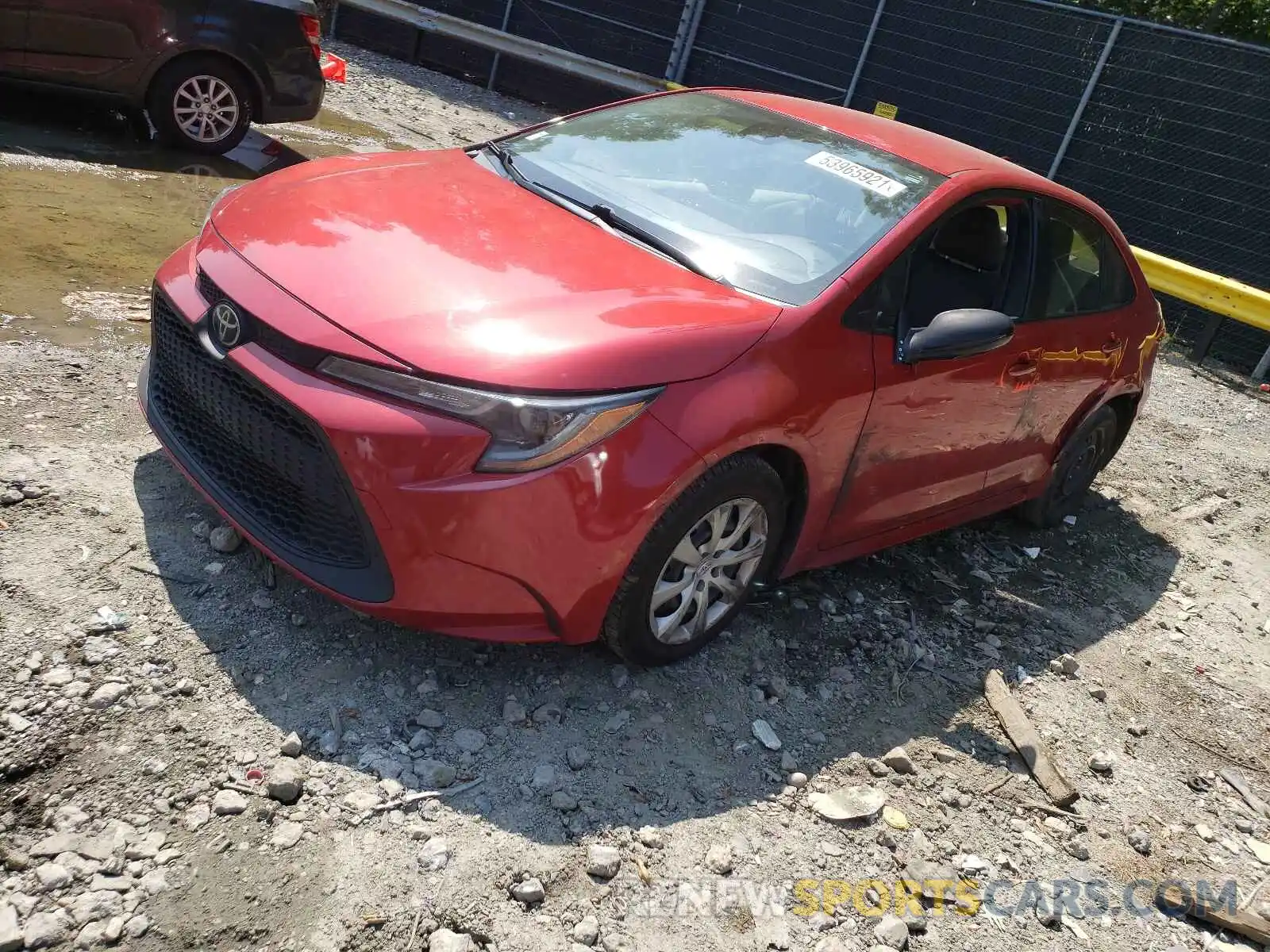 2 Photograph of a damaged car JTDEPRAE6LJ025290 TOYOTA COROLLA 2020