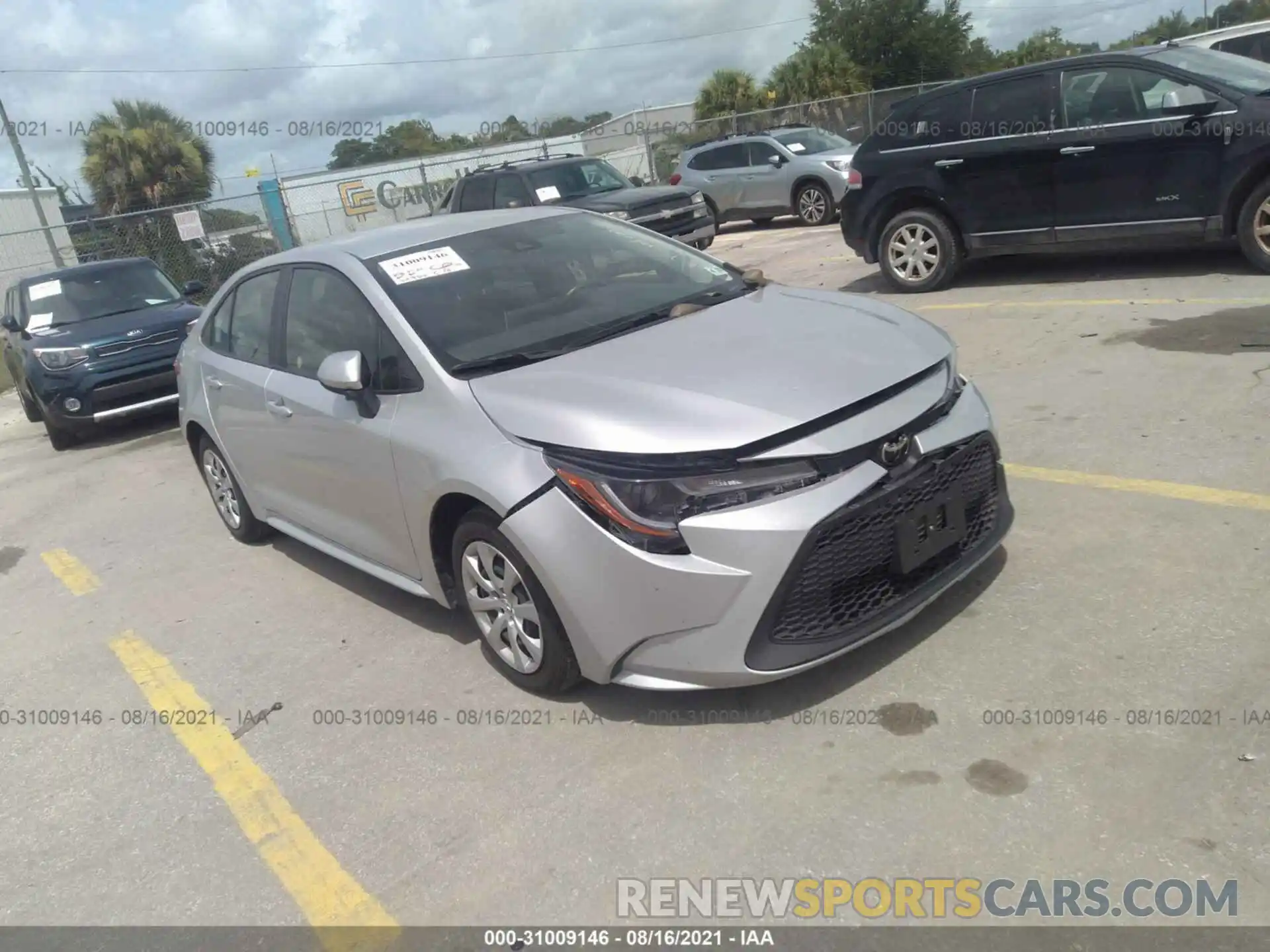 1 Photograph of a damaged car JTDEPRAE6LJ025323 TOYOTA COROLLA 2020