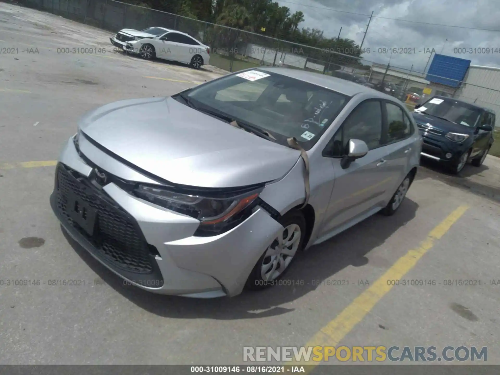 2 Photograph of a damaged car JTDEPRAE6LJ025323 TOYOTA COROLLA 2020