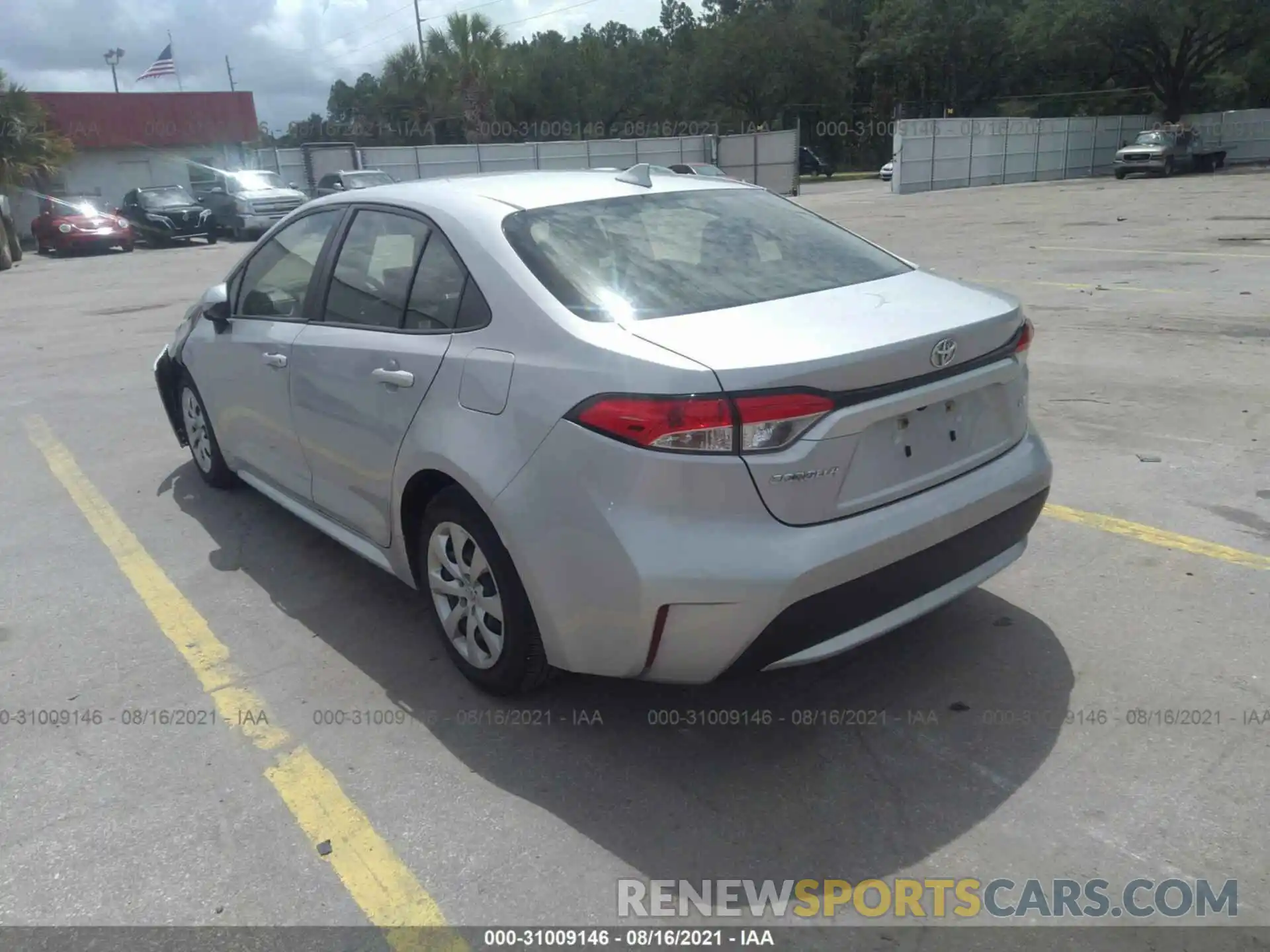 3 Photograph of a damaged car JTDEPRAE6LJ025323 TOYOTA COROLLA 2020