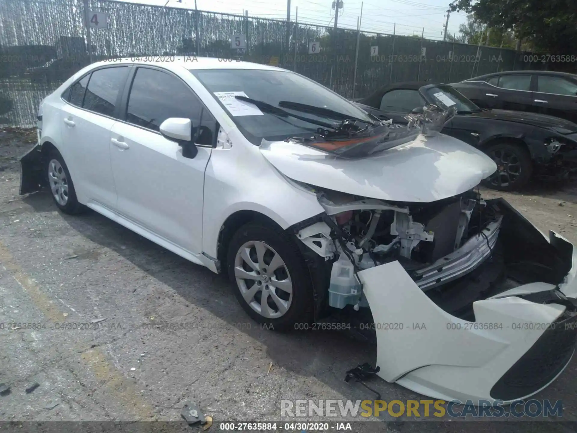 1 Photograph of a damaged car JTDEPRAE6LJ025452 TOYOTA COROLLA 2020