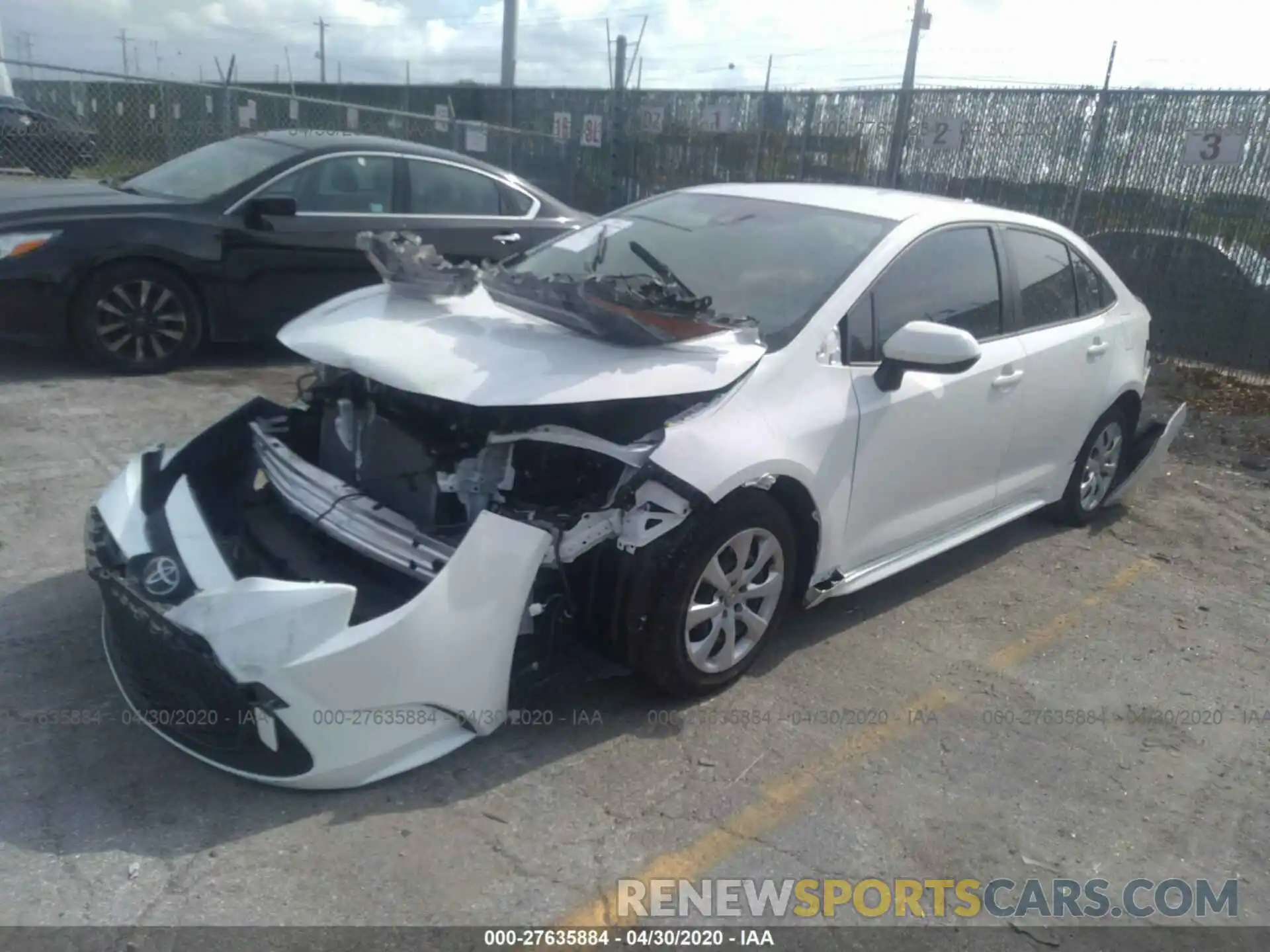 2 Photograph of a damaged car JTDEPRAE6LJ025452 TOYOTA COROLLA 2020