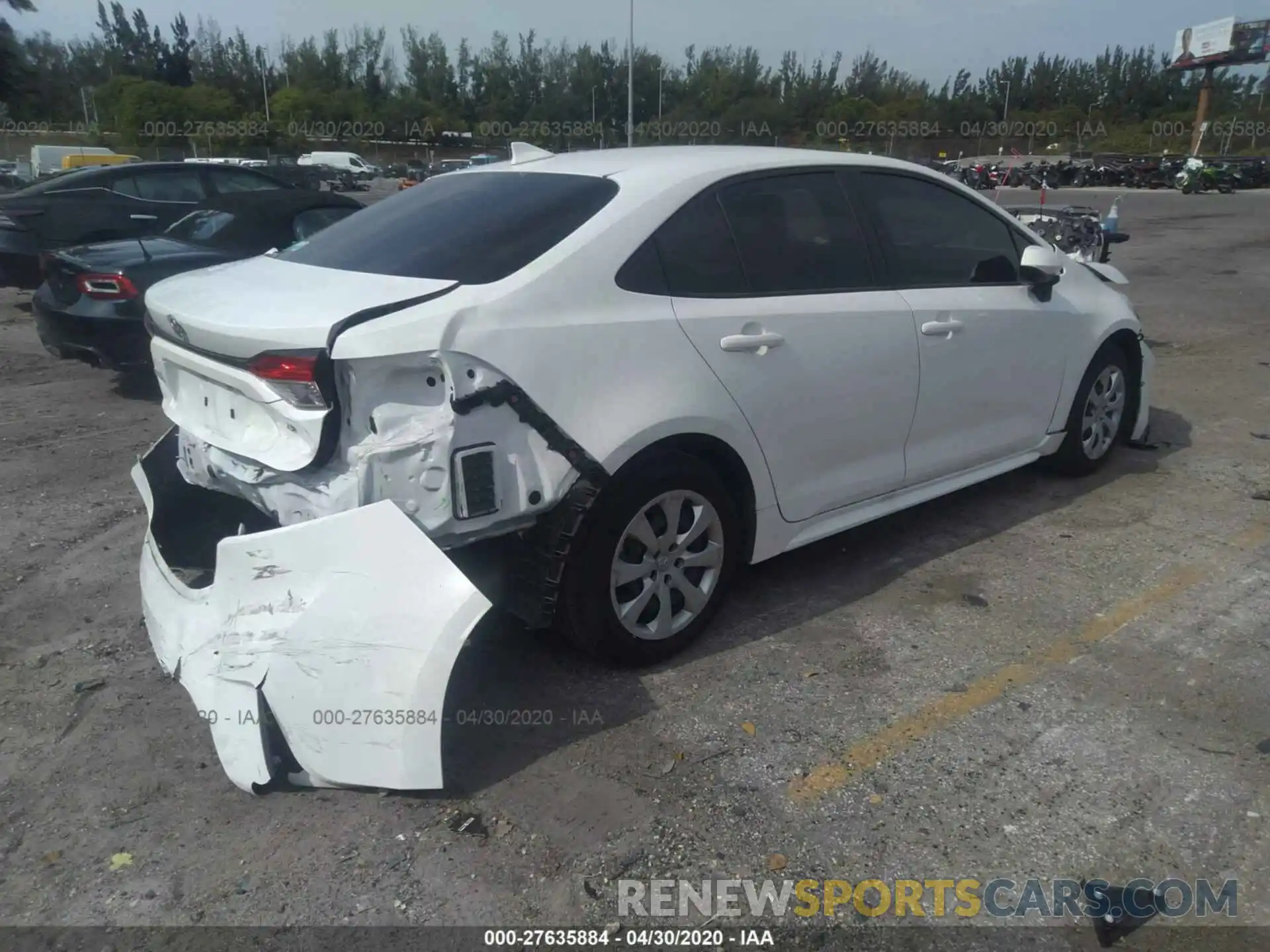 4 Photograph of a damaged car JTDEPRAE6LJ025452 TOYOTA COROLLA 2020