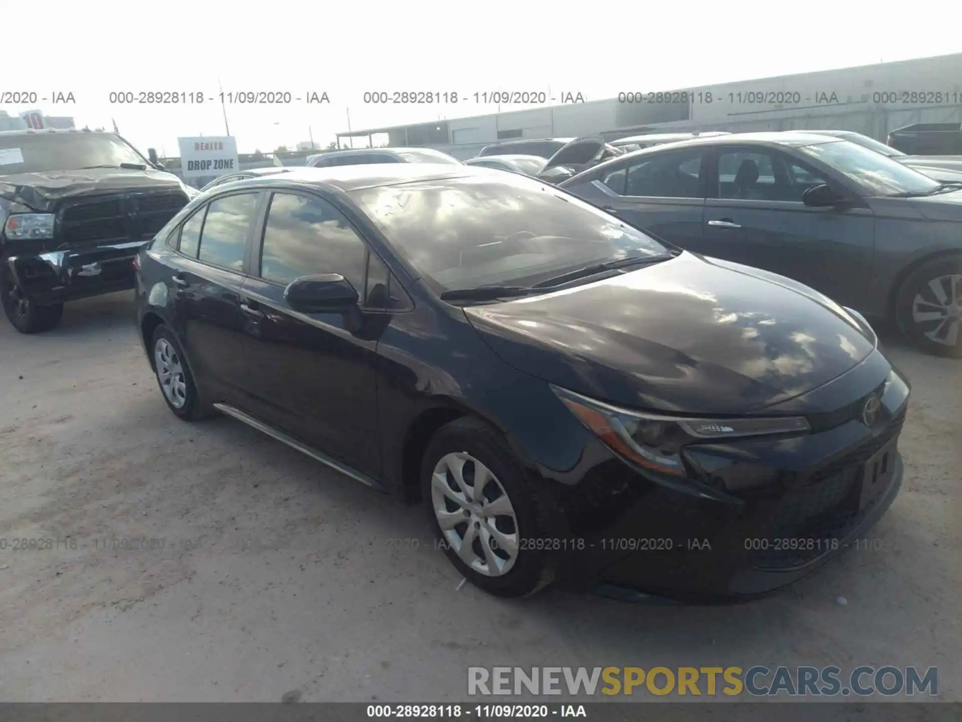 1 Photograph of a damaged car JTDEPRAE6LJ025886 TOYOTA COROLLA 2020