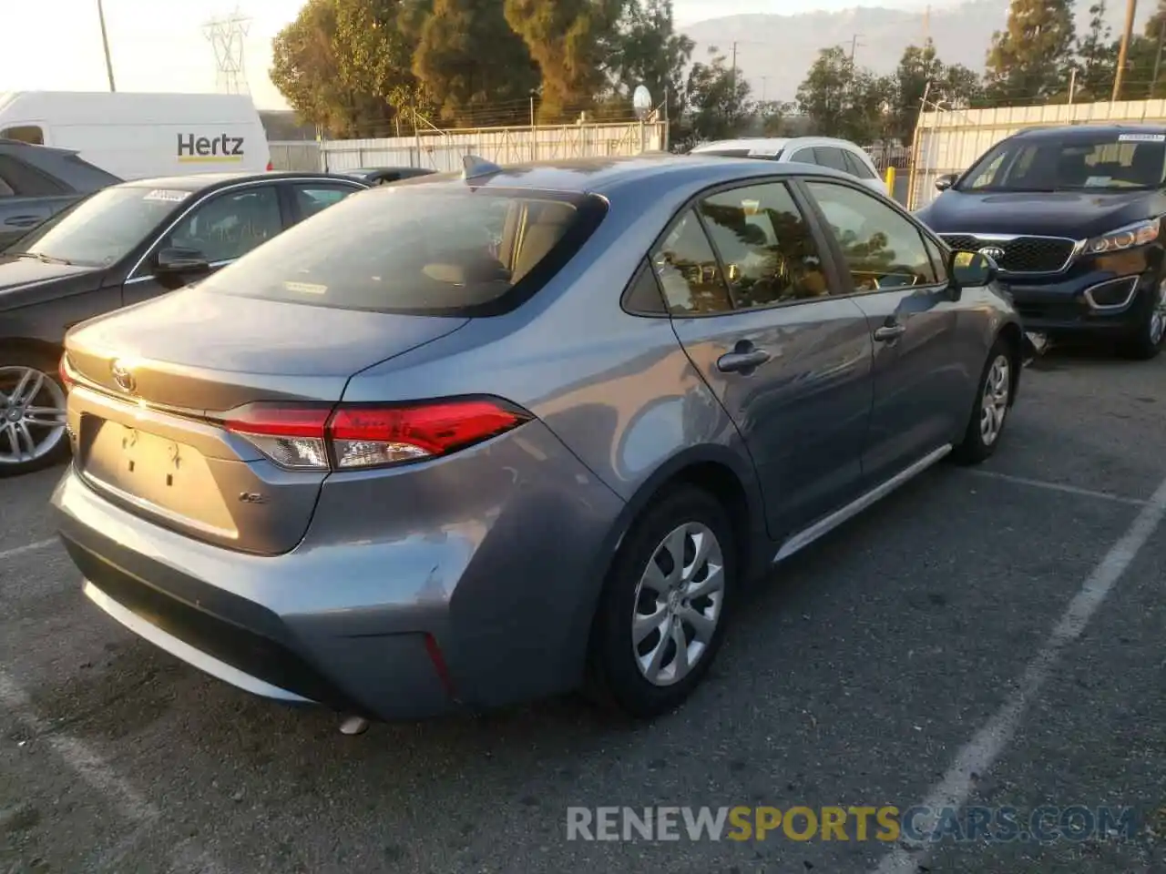 4 Photograph of a damaged car JTDEPRAE6LJ026598 TOYOTA COROLLA 2020