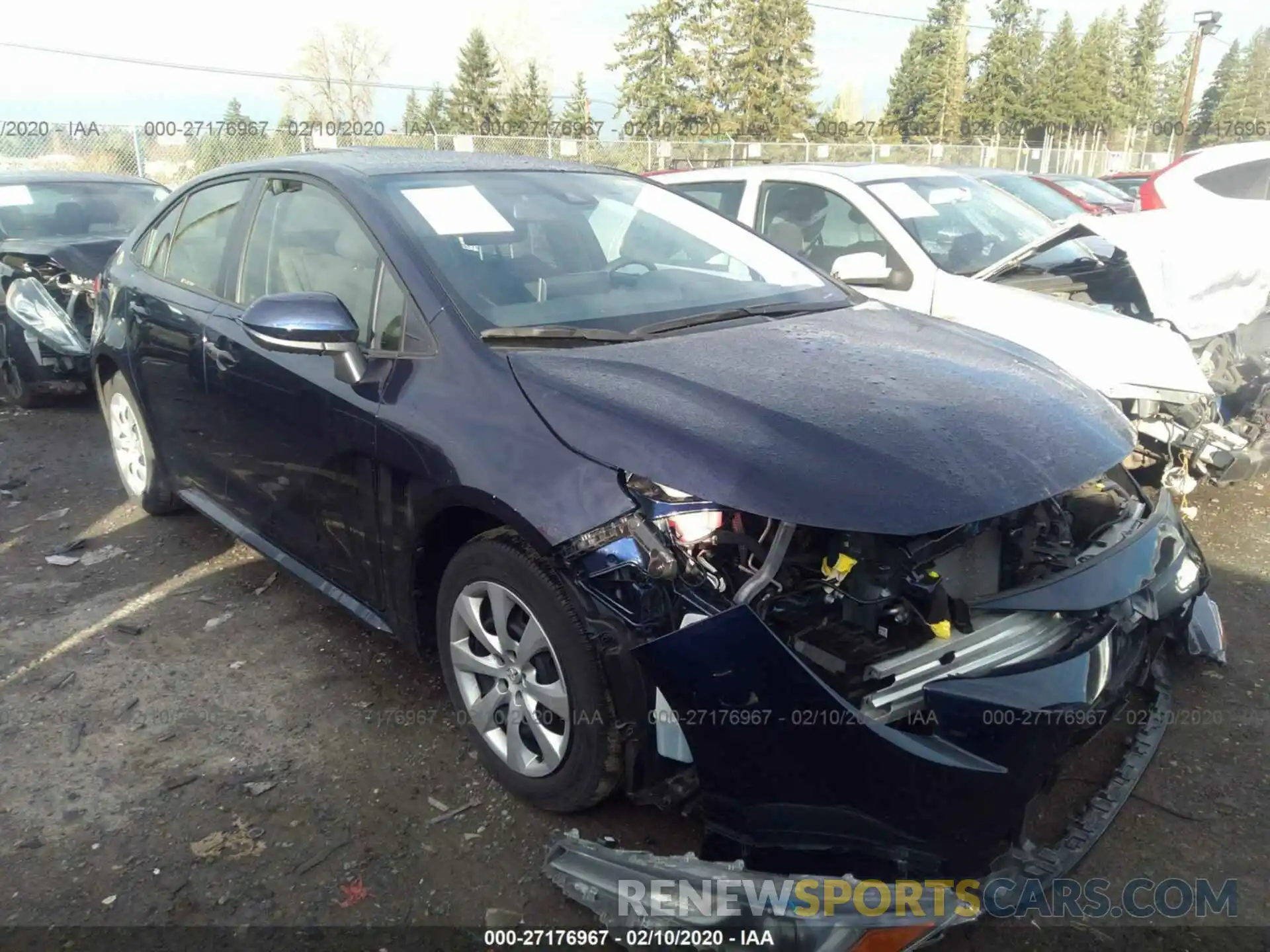 1 Photograph of a damaged car JTDEPRAE6LJ026987 TOYOTA COROLLA 2020