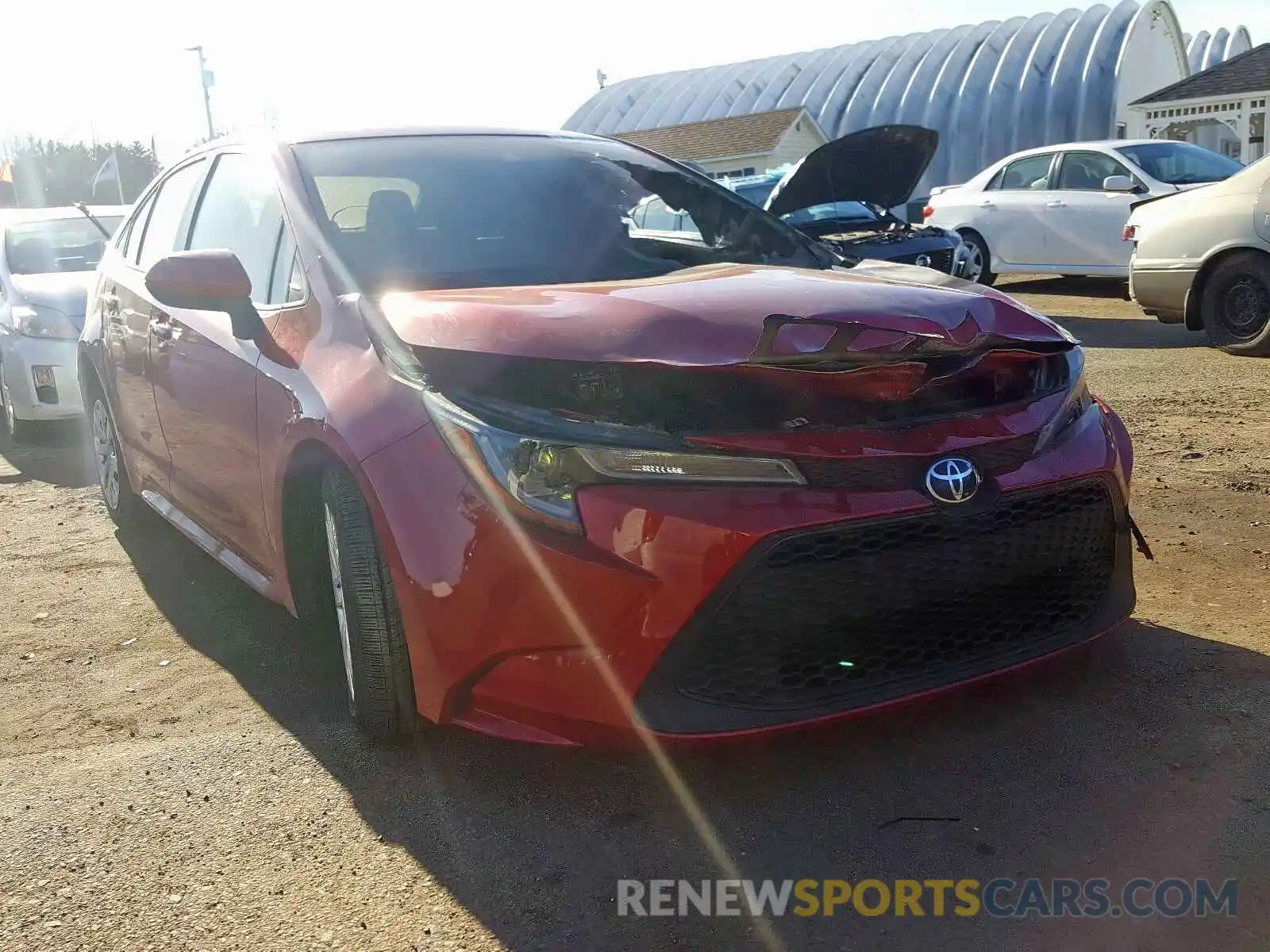 1 Photograph of a damaged car JTDEPRAE6LJ027055 TOYOTA COROLLA 2020