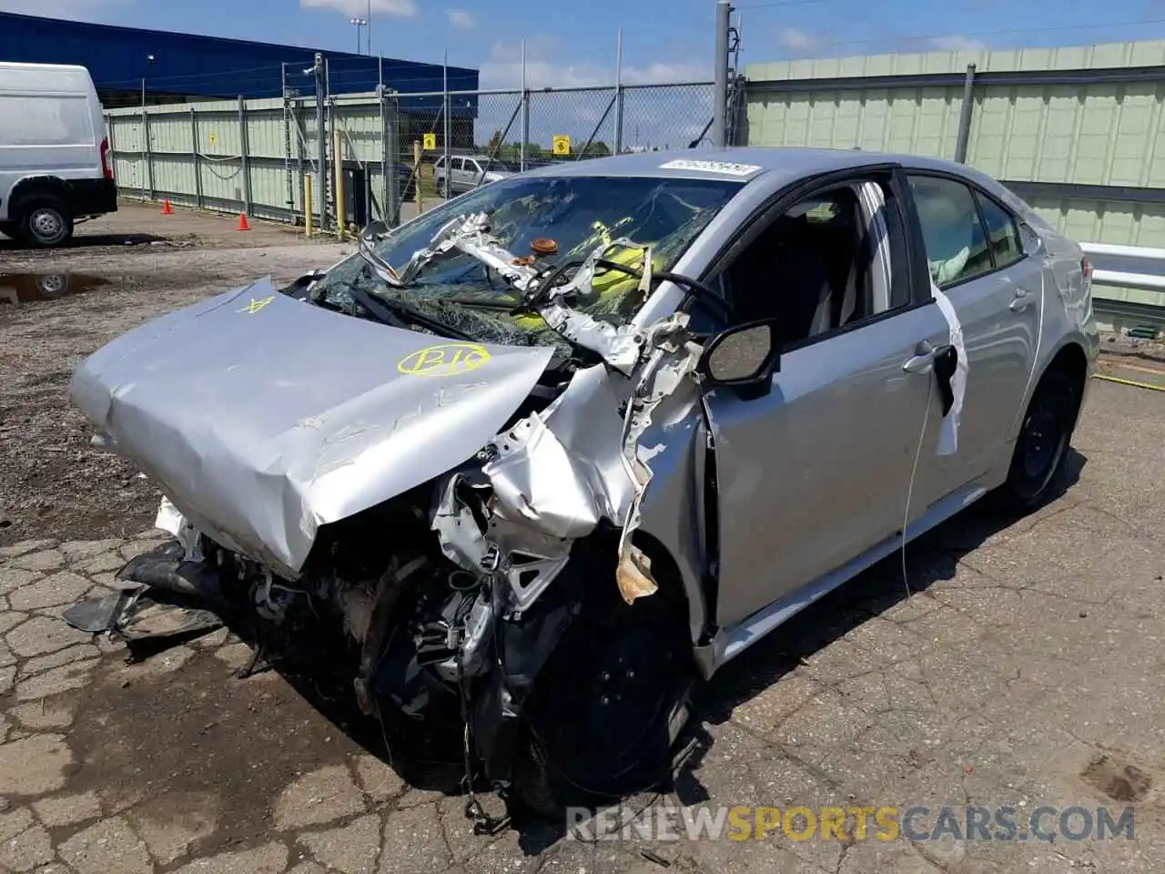 2 Photograph of a damaged car JTDEPRAE6LJ027735 TOYOTA COROLLA 2020