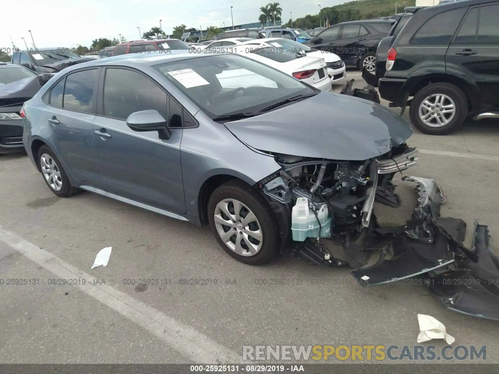 1 Photograph of a damaged car JTDEPRAE6LJ028190 TOYOTA COROLLA 2020