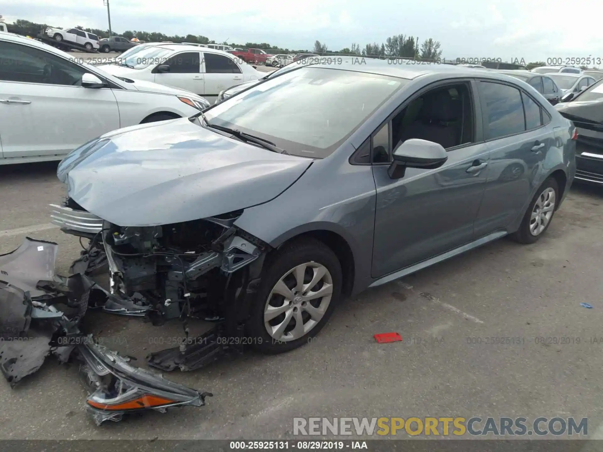 2 Photograph of a damaged car JTDEPRAE6LJ028190 TOYOTA COROLLA 2020