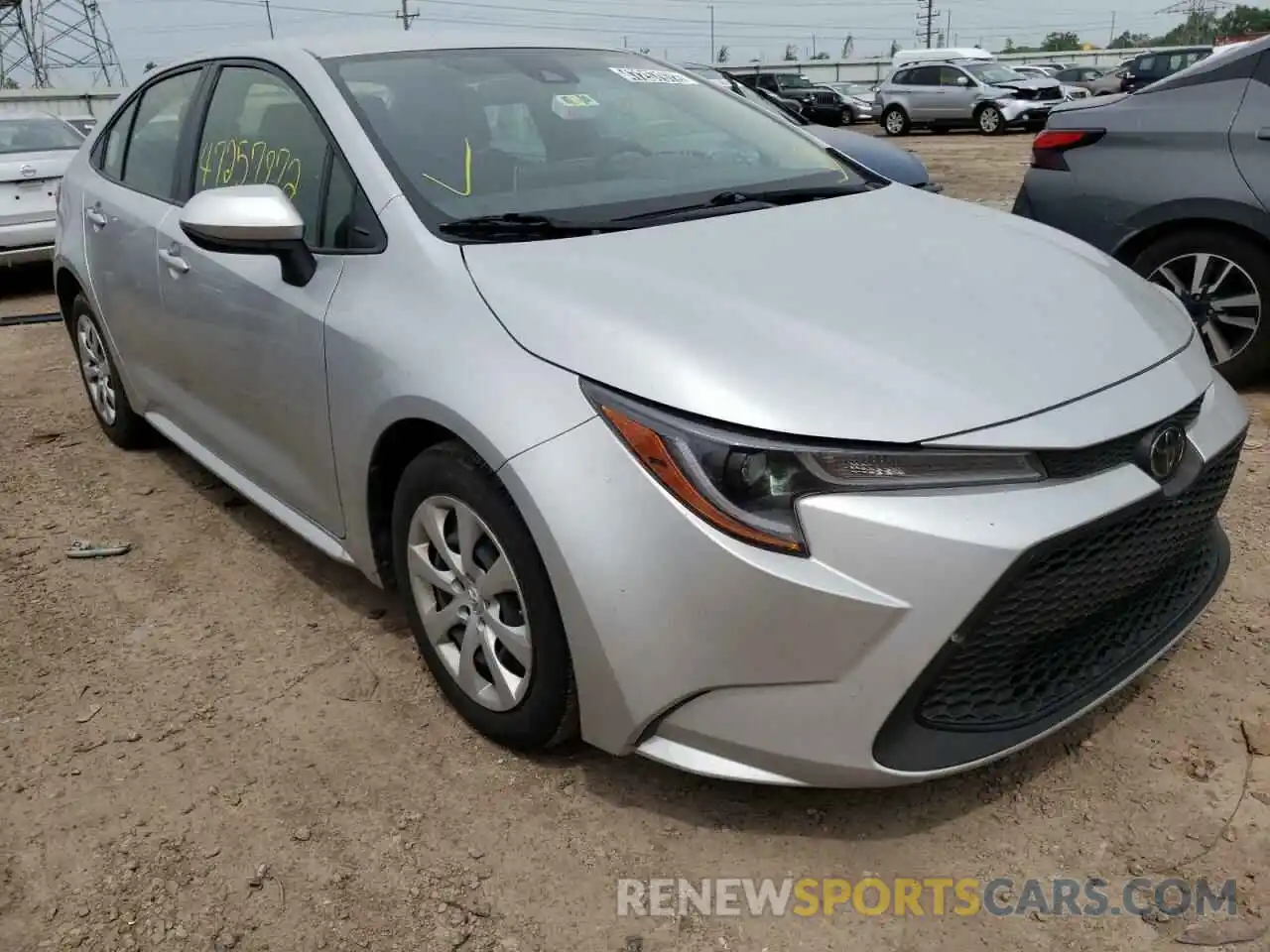 1 Photograph of a damaged car JTDEPRAE6LJ028285 TOYOTA COROLLA 2020