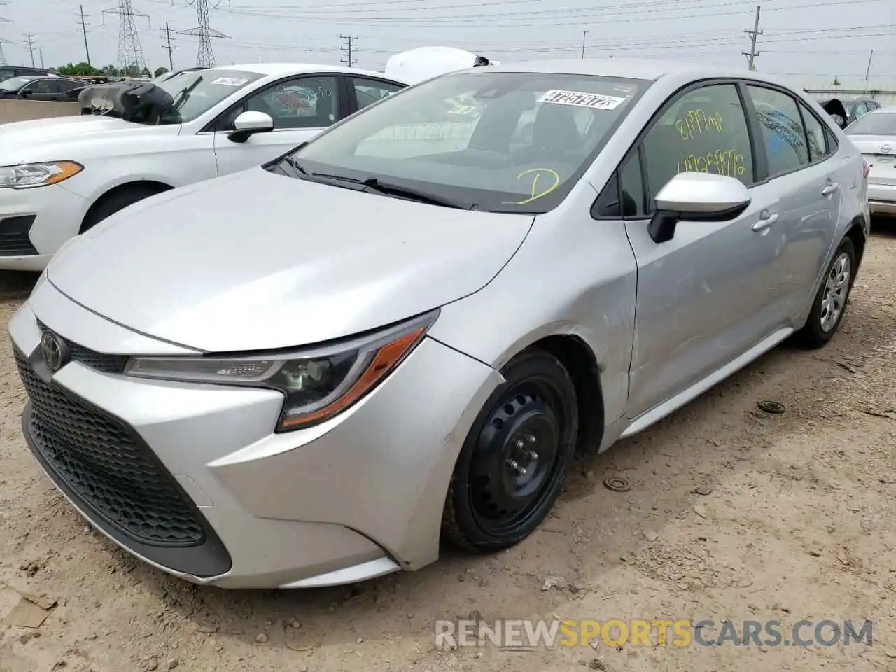 2 Photograph of a damaged car JTDEPRAE6LJ028285 TOYOTA COROLLA 2020