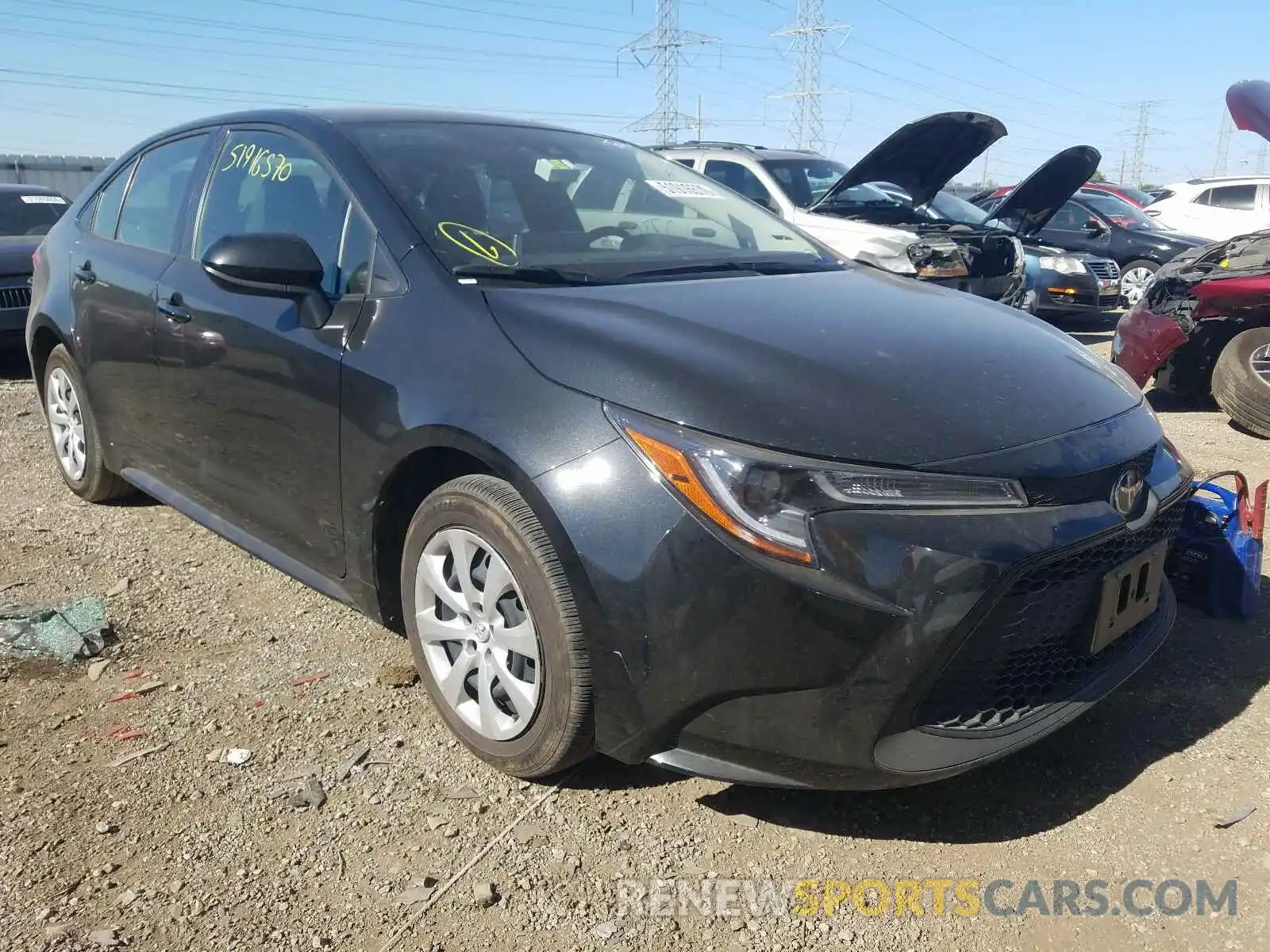 1 Photograph of a damaged car JTDEPRAE6LJ028318 TOYOTA COROLLA 2020