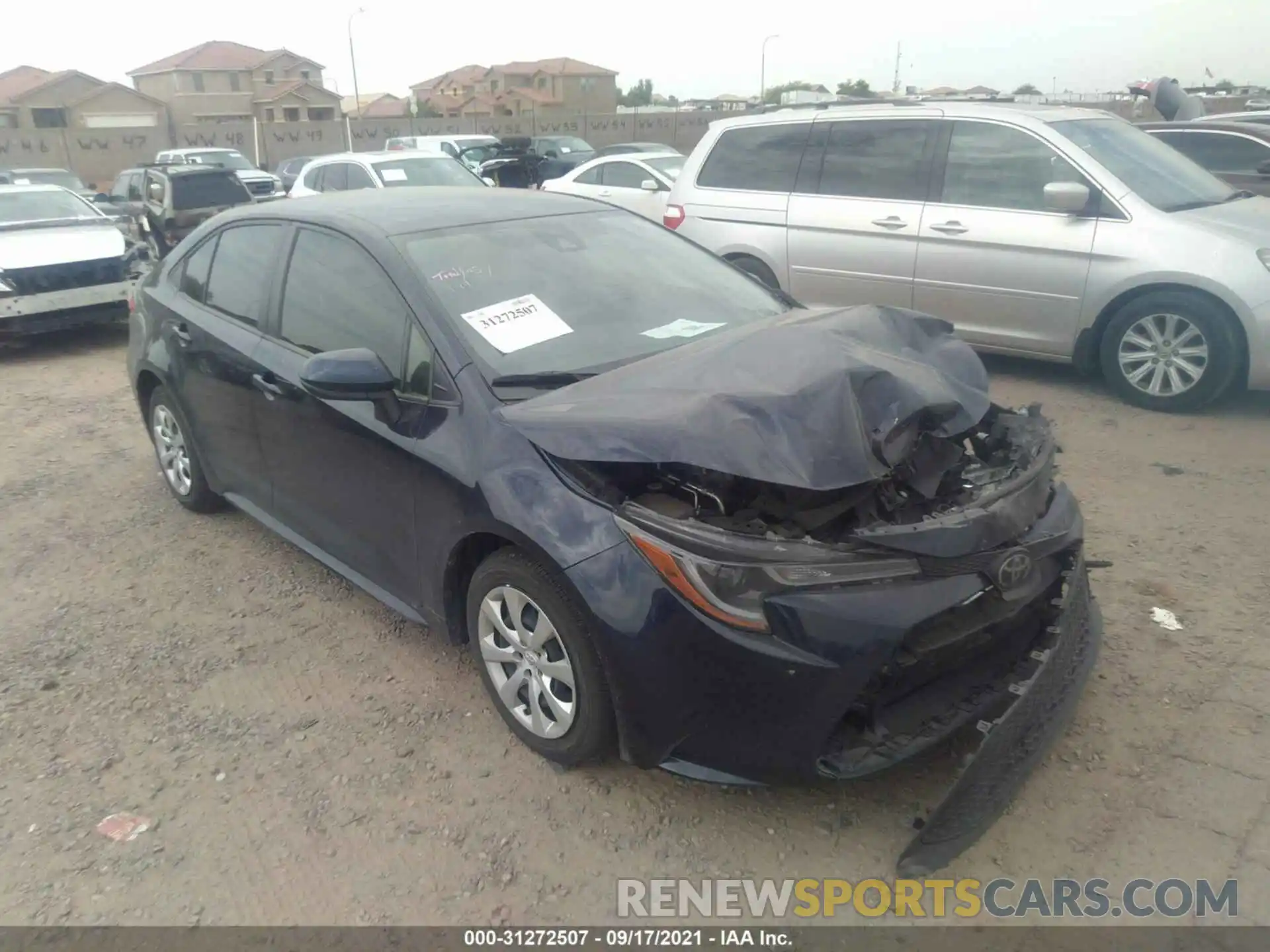 1 Photograph of a damaged car JTDEPRAE6LJ028948 TOYOTA COROLLA 2020