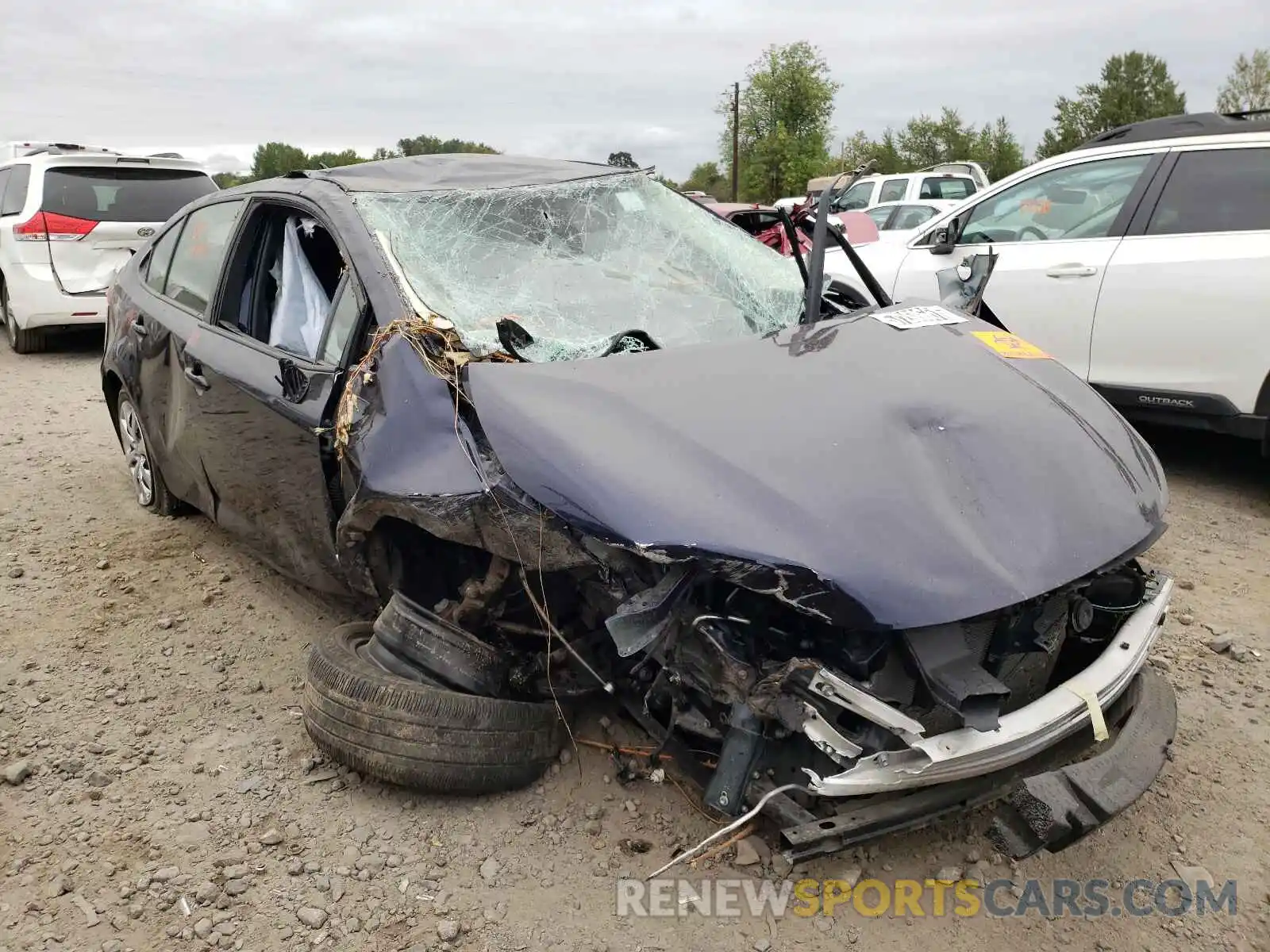 1 Photograph of a damaged car JTDEPRAE6LJ029310 TOYOTA COROLLA 2020