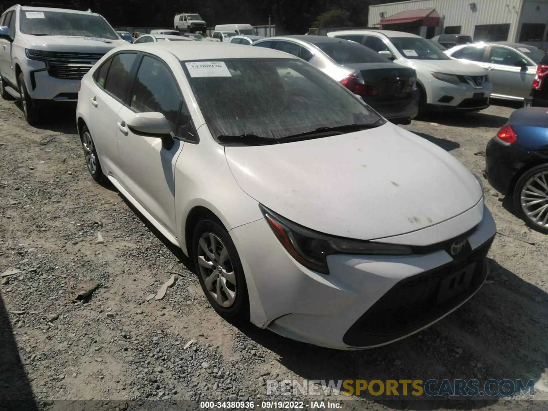 1 Photograph of a damaged car JTDEPRAE6LJ029386 TOYOTA COROLLA 2020